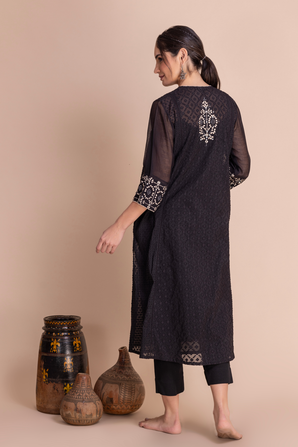 Hooghan Black Tunic Set