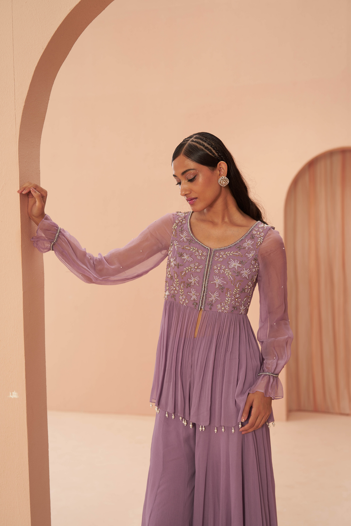 Lilac Breeze Sharara Set