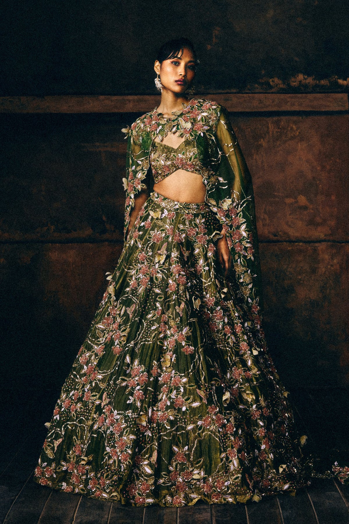 Wildflower Meadow Tissue Lehenga Set