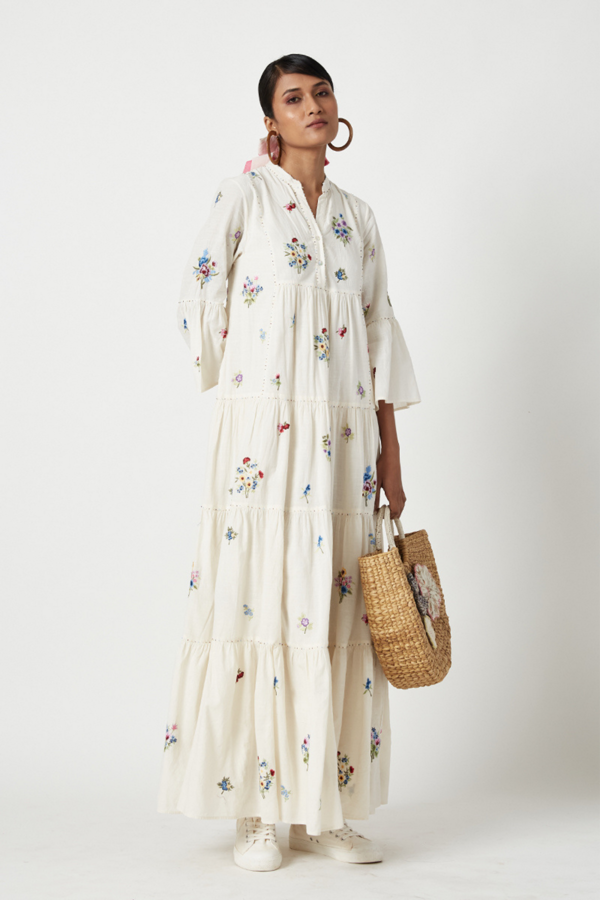 Giardini Embroidered Dress