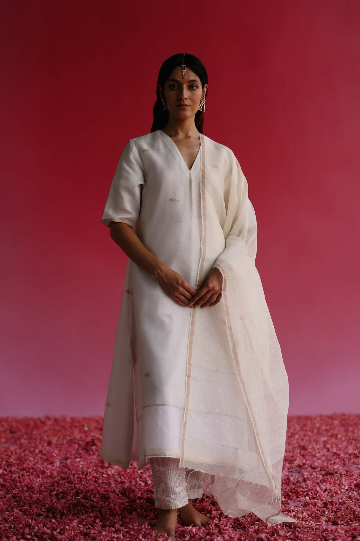 Mogra Off White Kurta Set