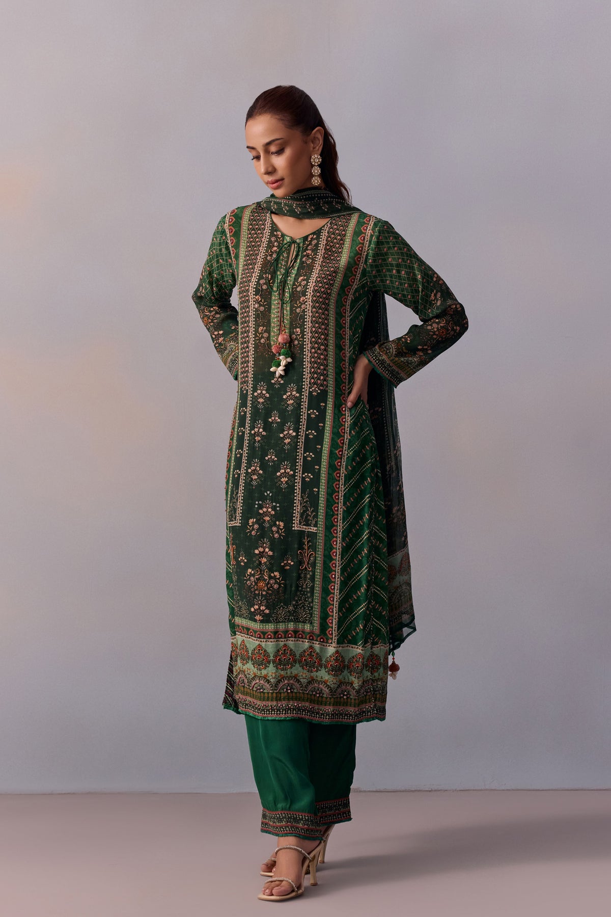 Green Reham Kurta Set