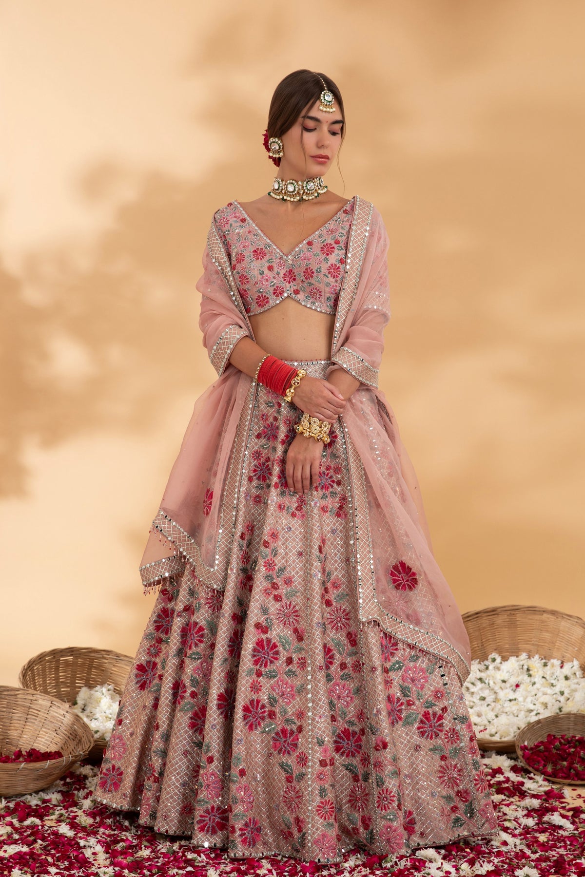 Dusty Rose Lehenga Set