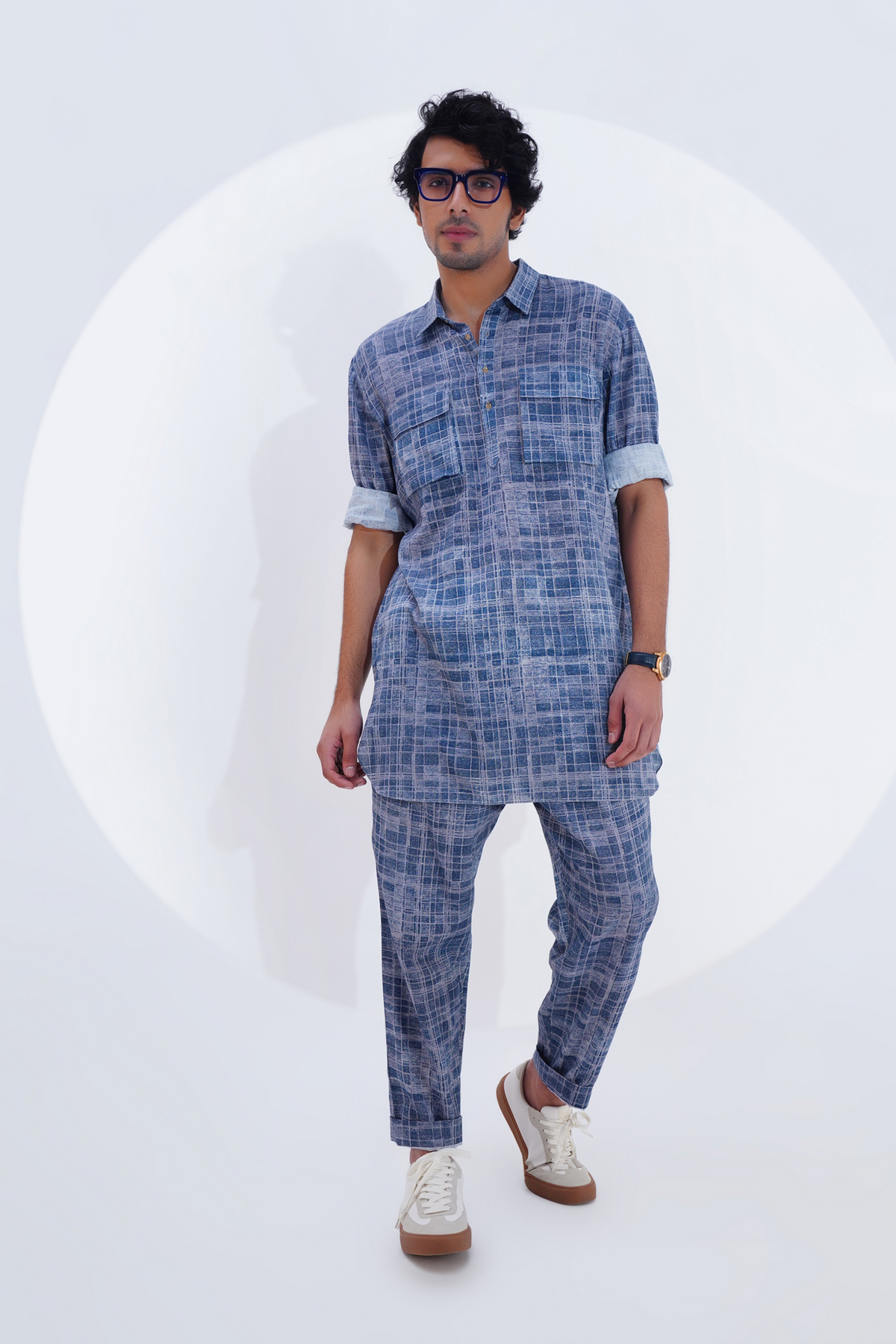 Indigo Printed Kurta Set