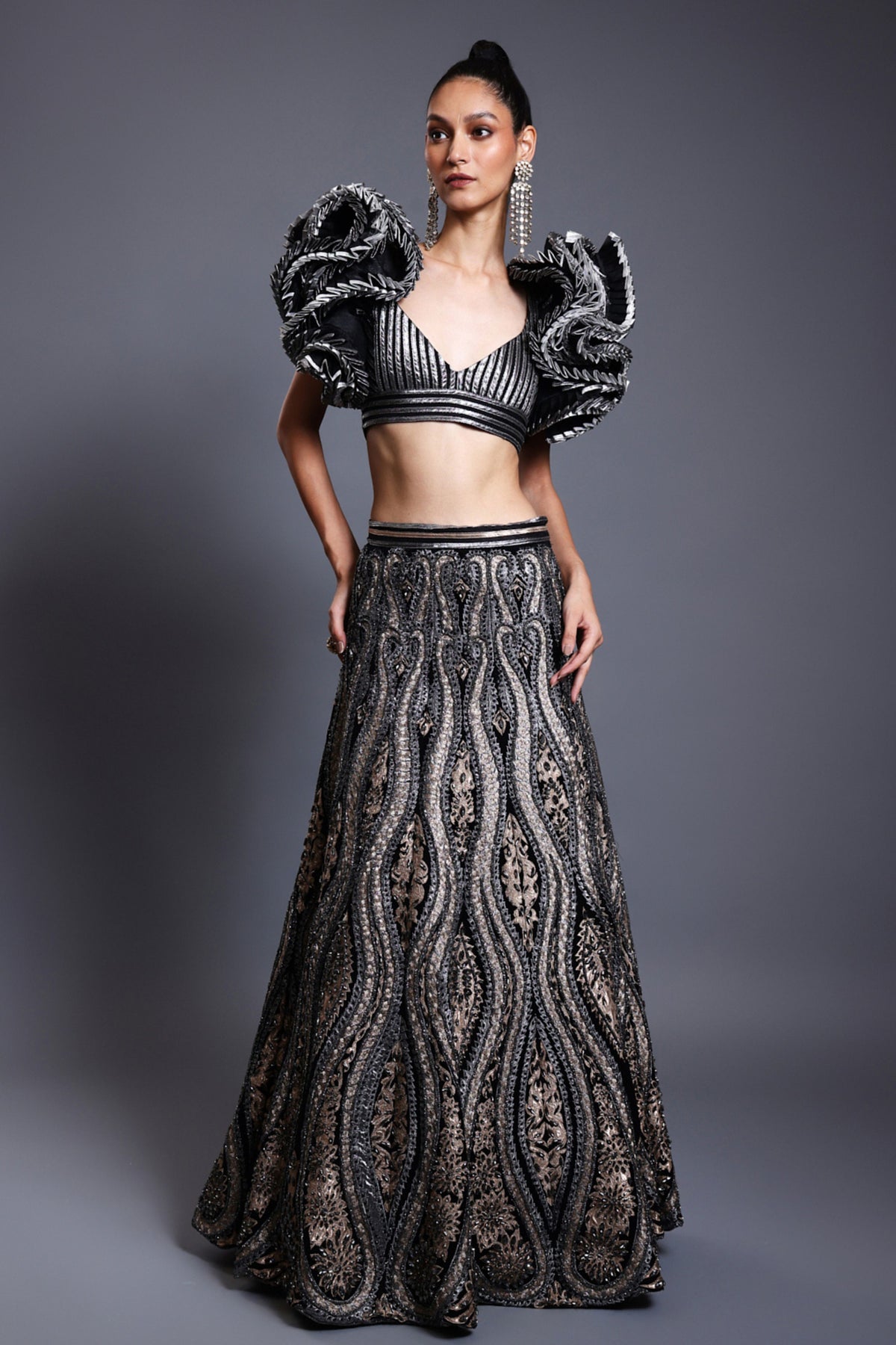 Black Lehenga Set