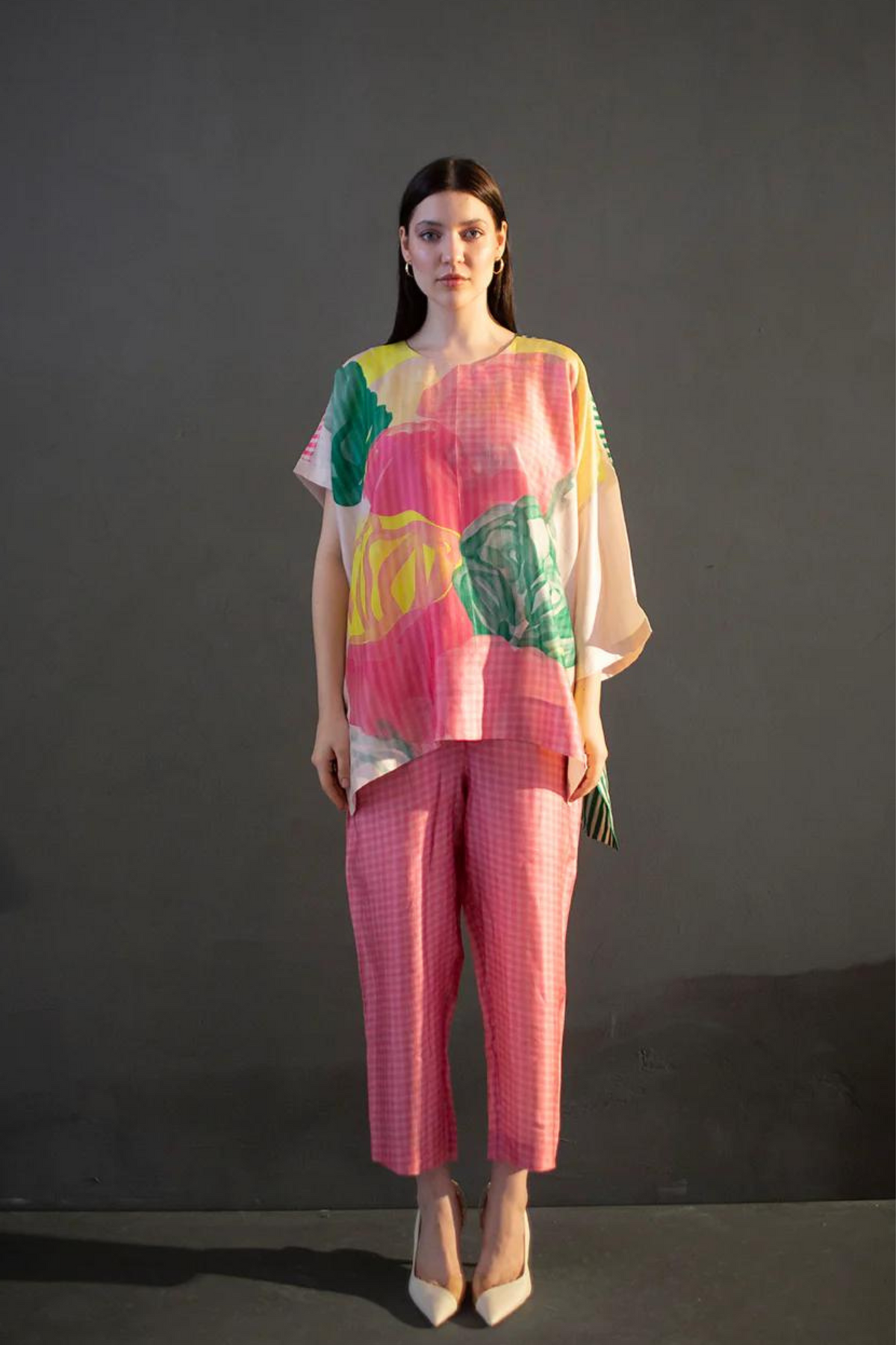 Multi Color Abstract Geometric Tunics Set