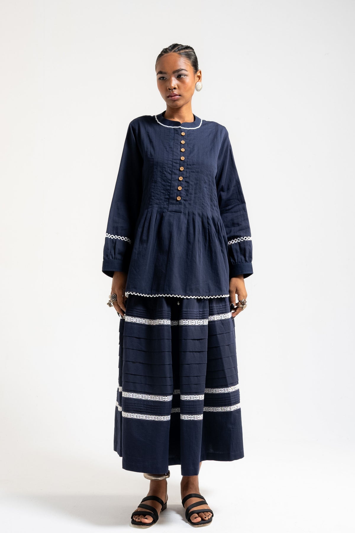 Fig Prussian Blue Skirt