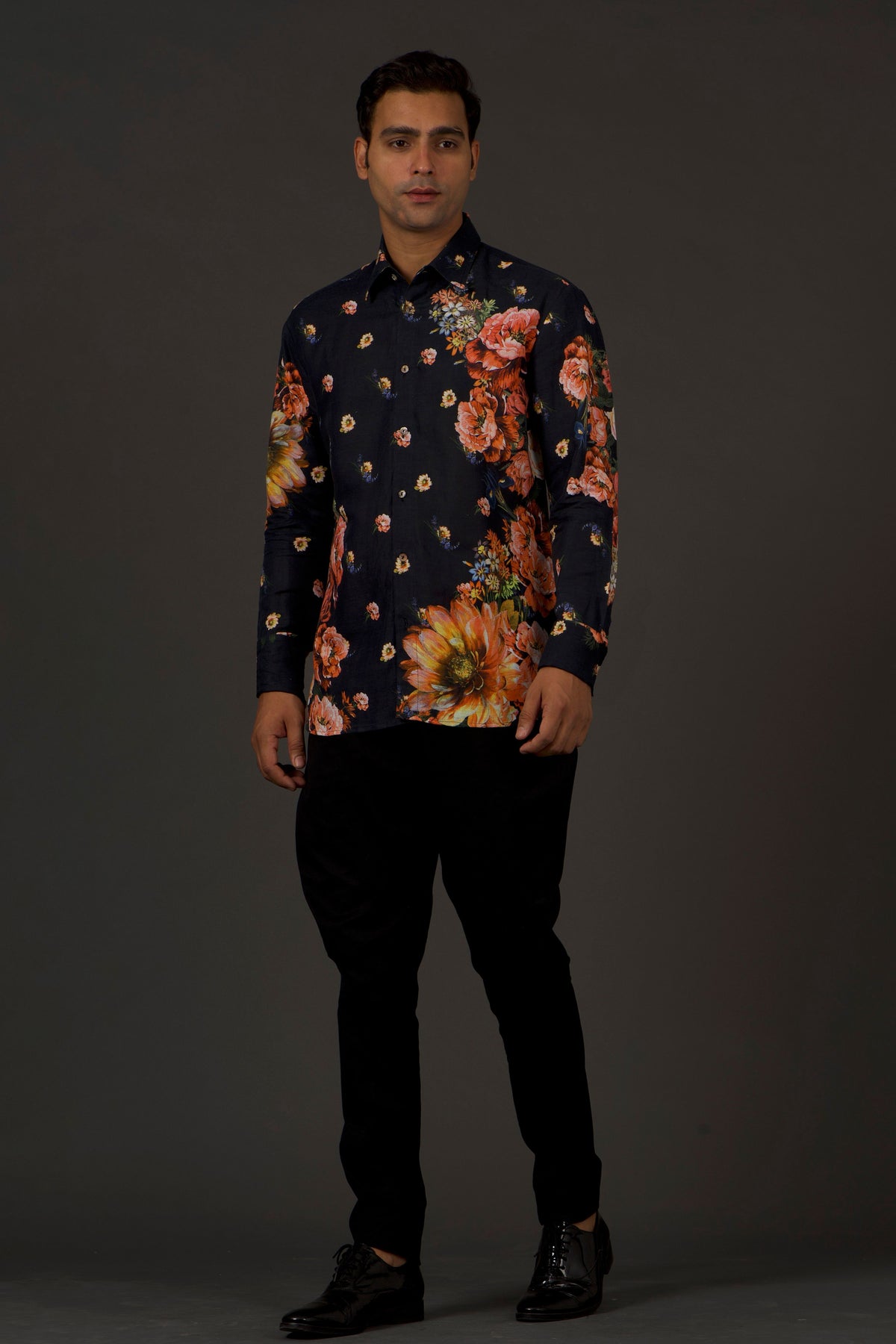 Black Multi Print Shirt