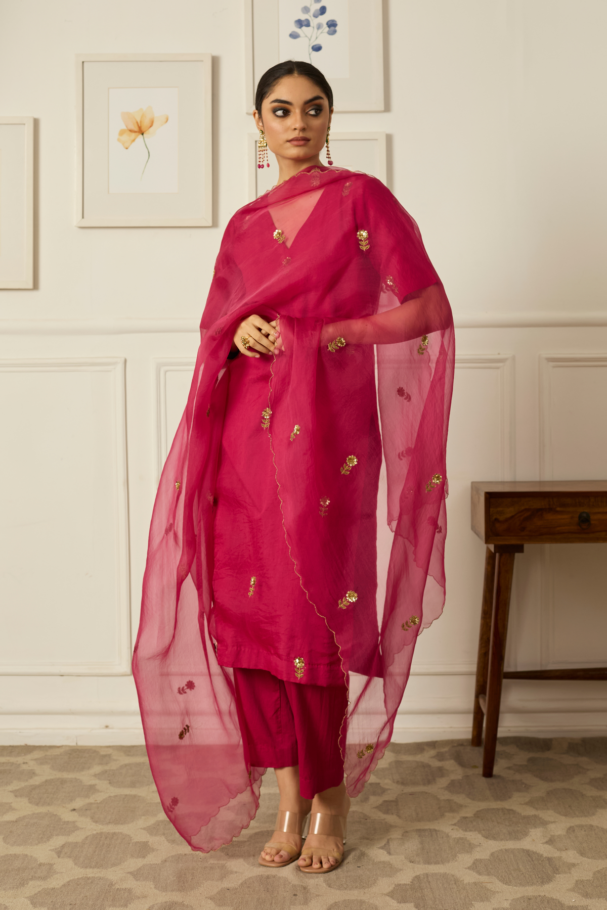 Pink Iris Kurta Set