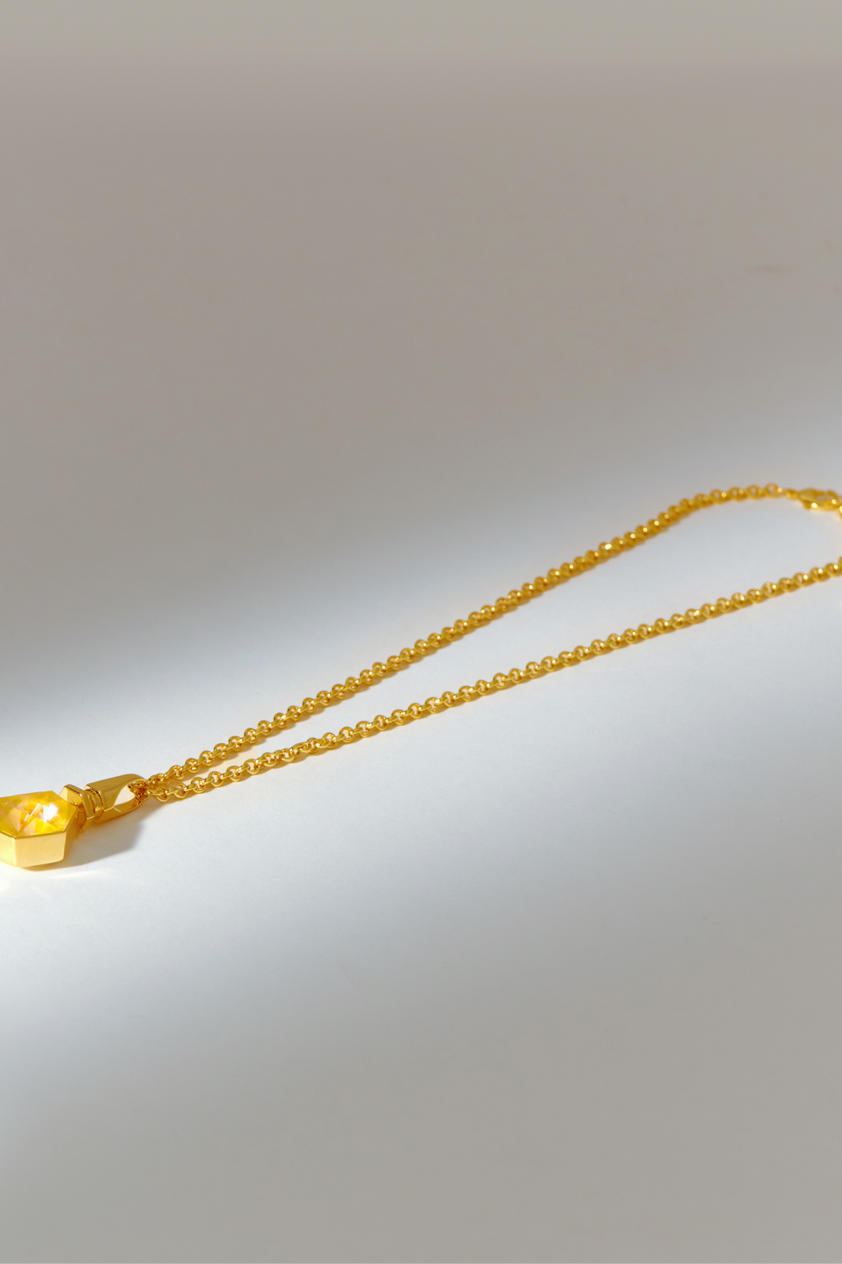 Hexa Crystal Necklace - Sunrise Yellow