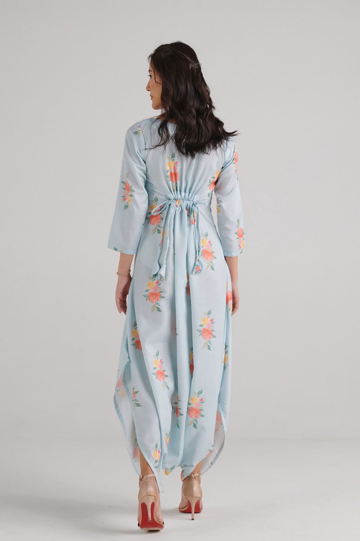 Baby Blue Dhoti Jumpsuit