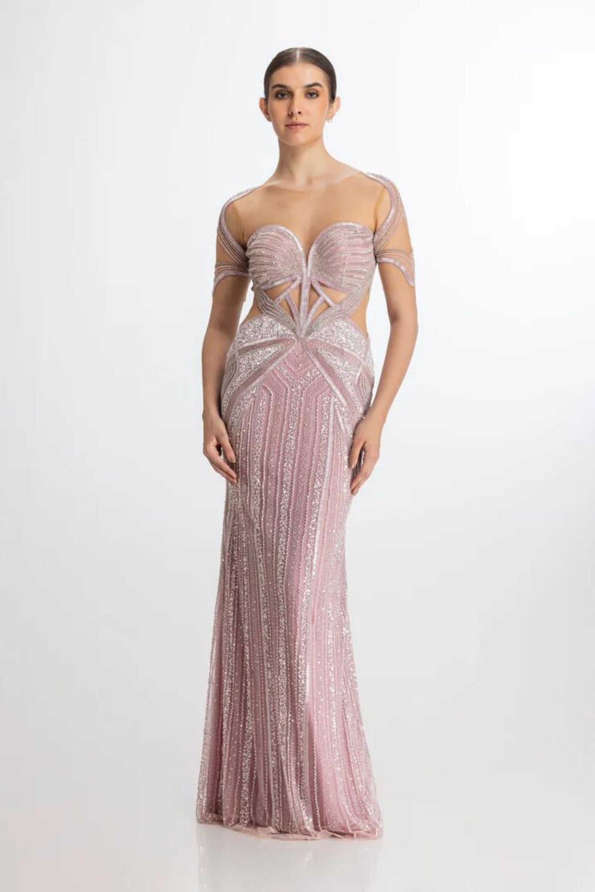 Fresh pink cut-out gown