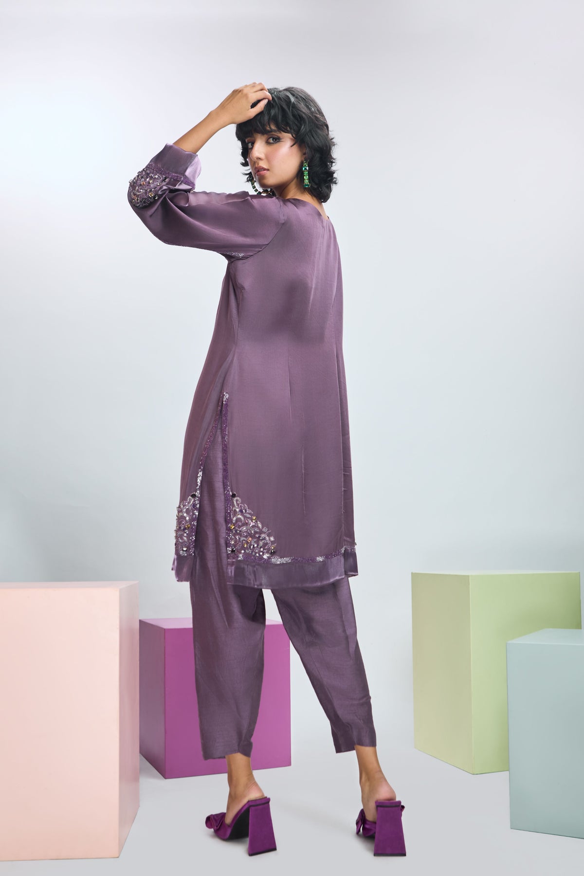 Deep Plum Kurta Set