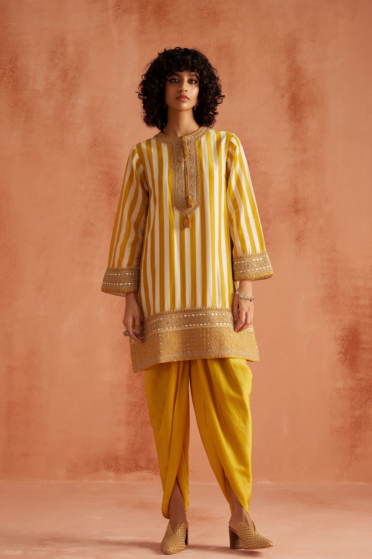 Short Kurti Dhoti Set