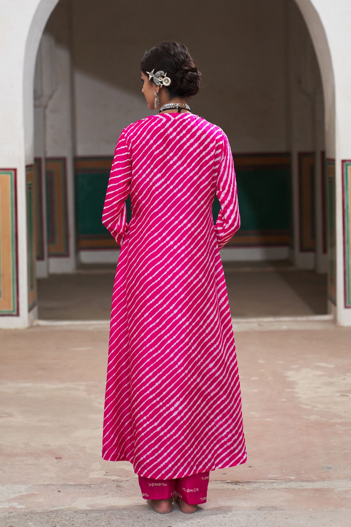 Leheriya High Low Kurta