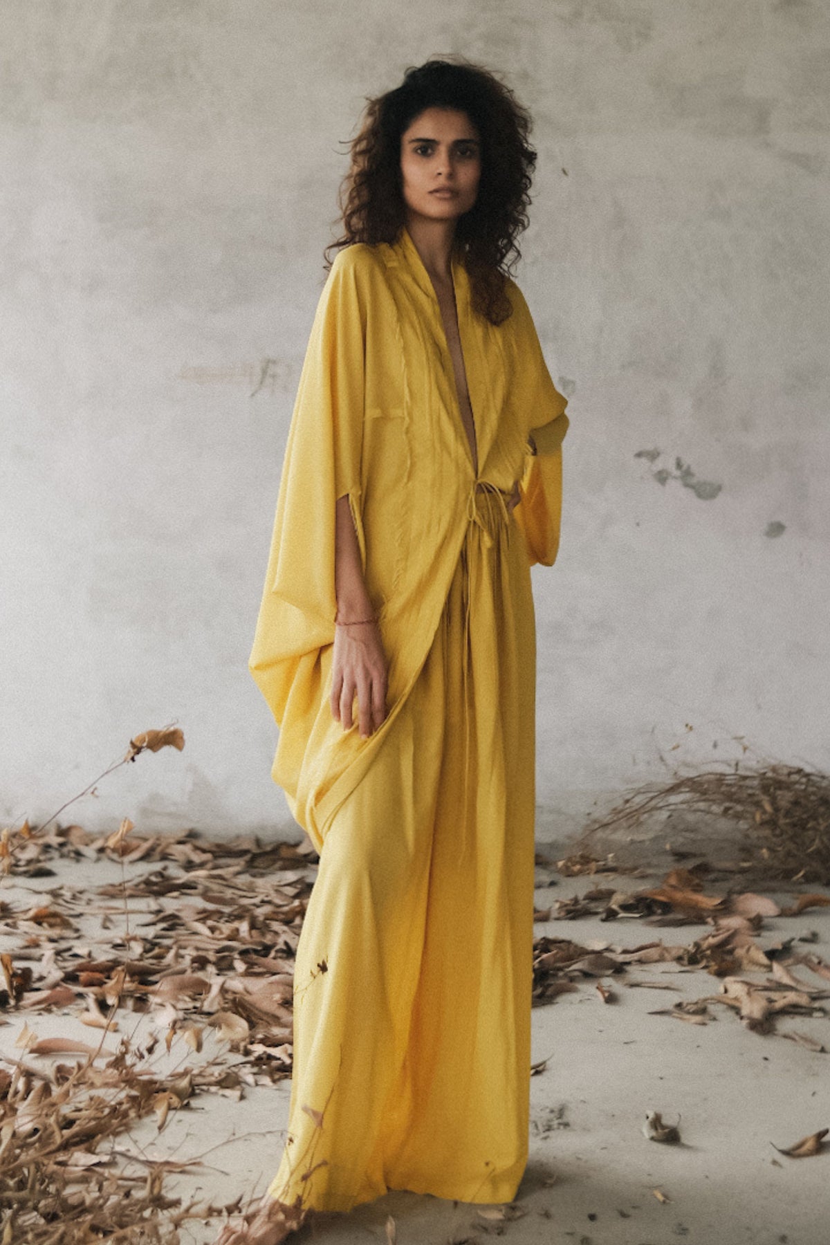 Yellow Alipsa Robe Set