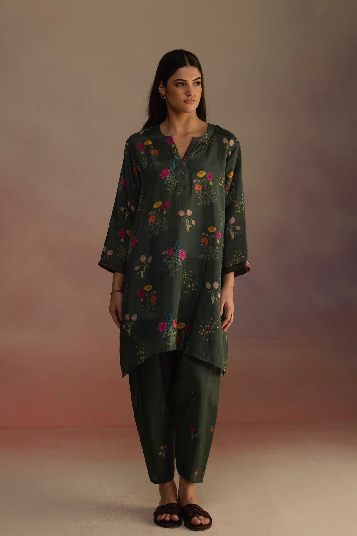 Zaira Short Green Kurta