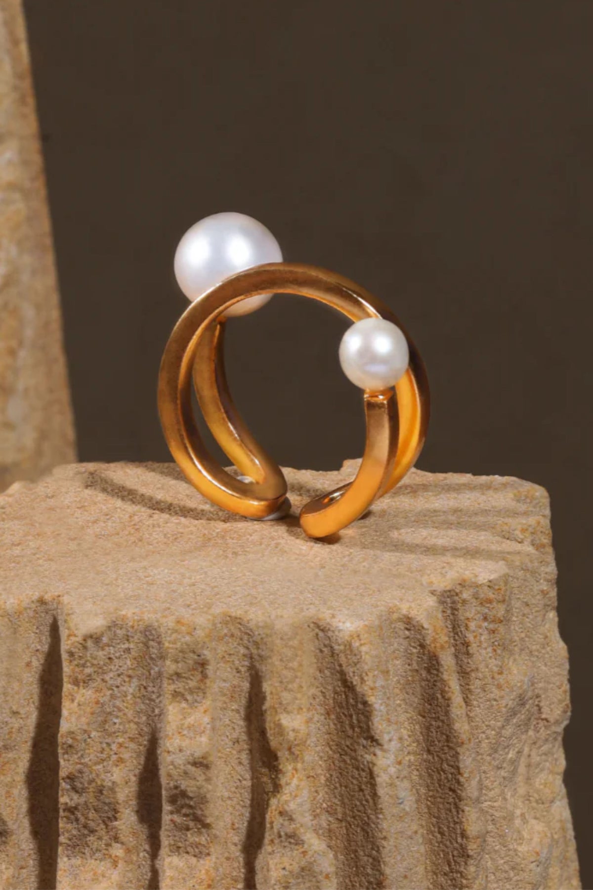 White Twirl Ring