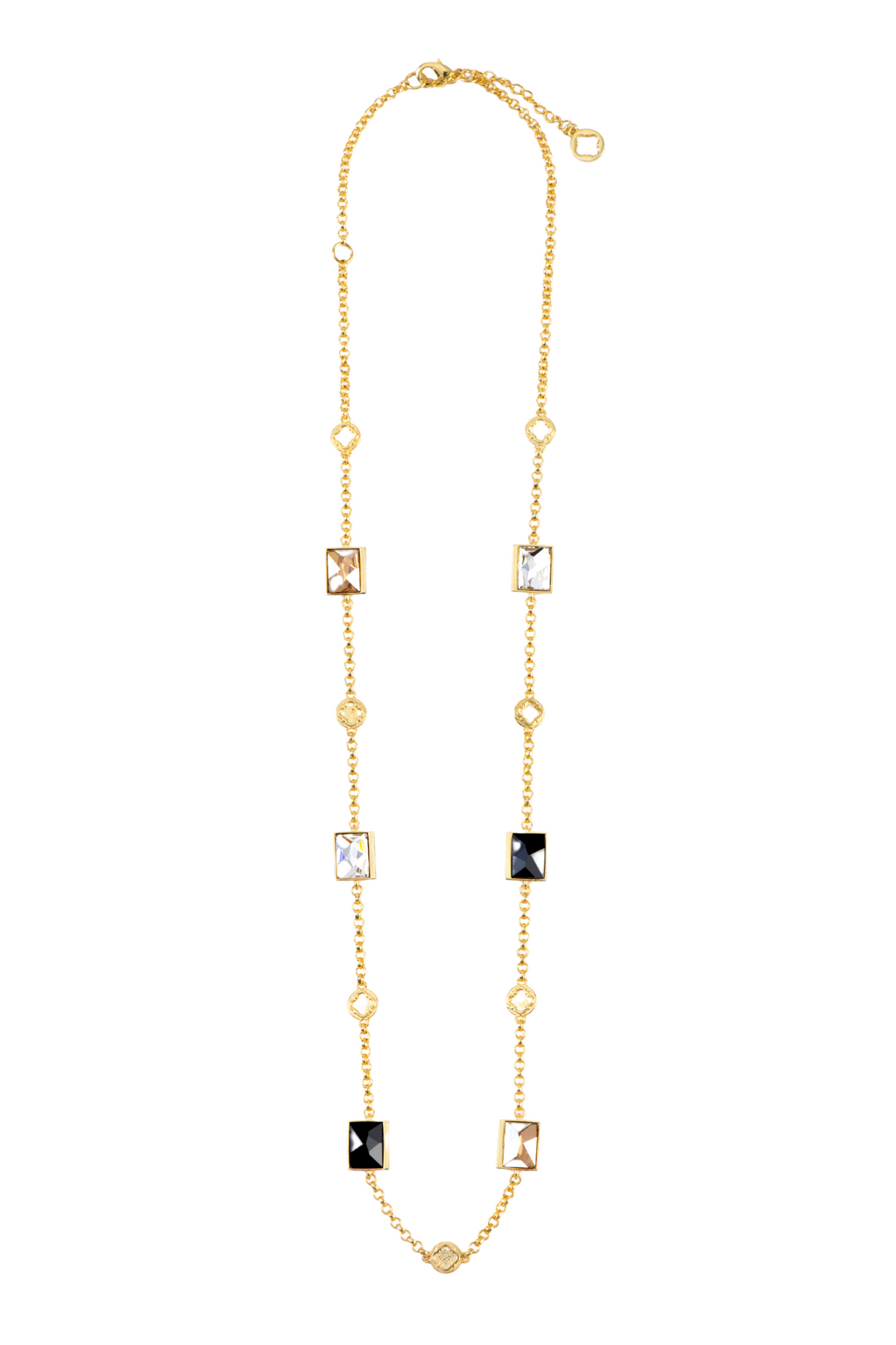 Elysian Crystal Necklace - Monochrome (l)