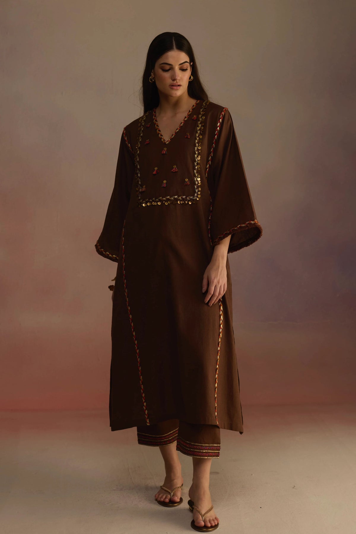 Amber Brown Kurta