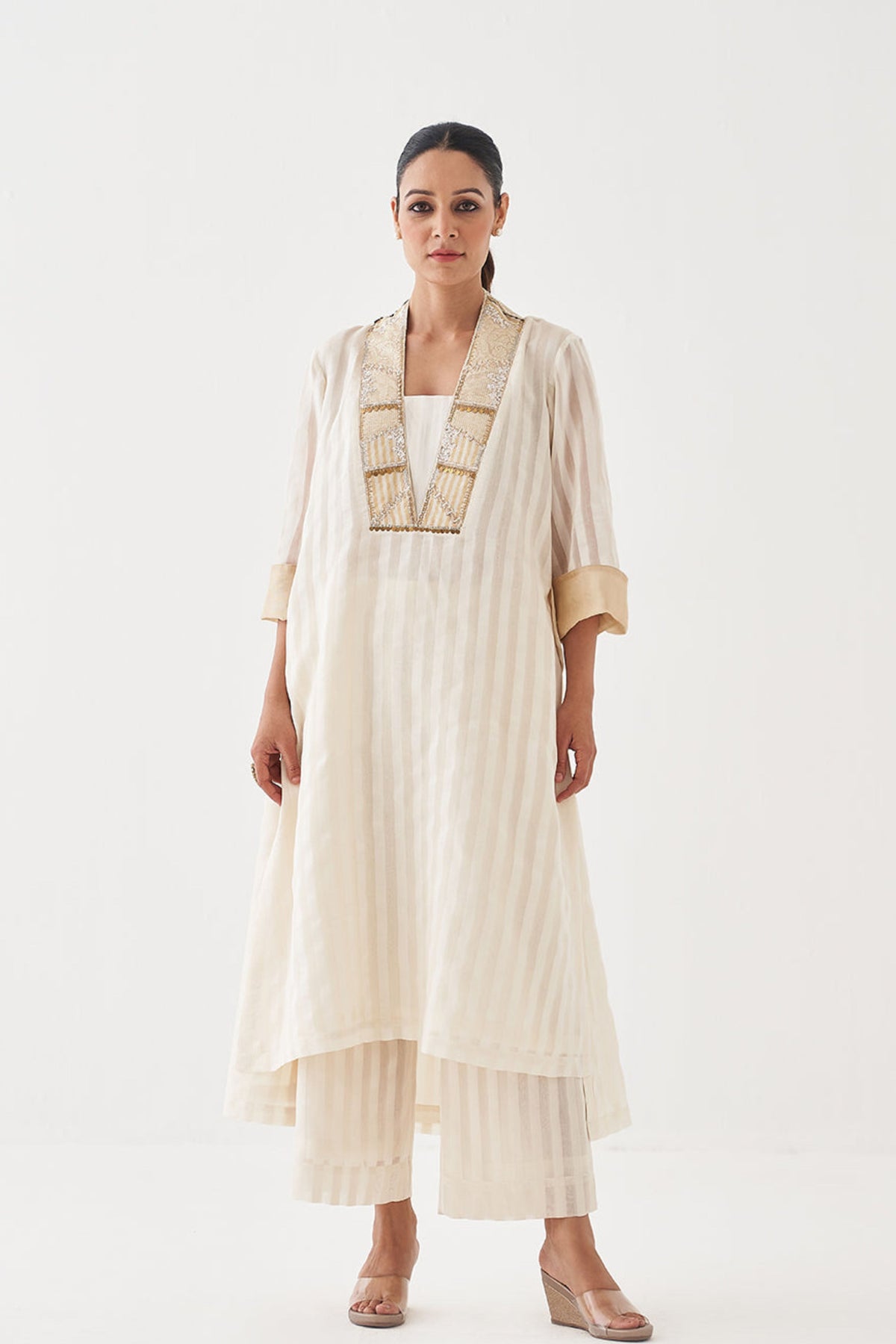 Off White Kurta Set