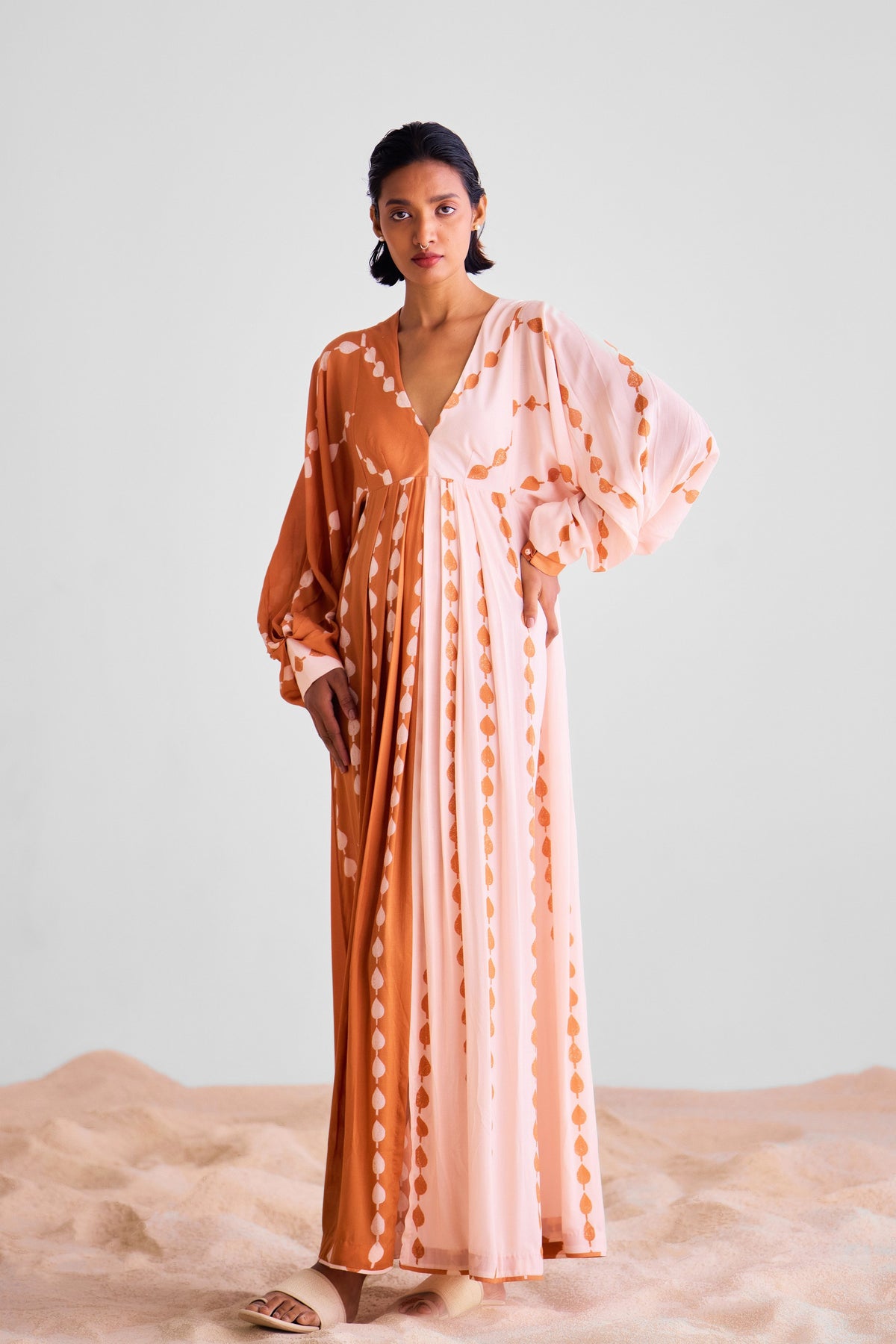 Peach Kaftan Dress