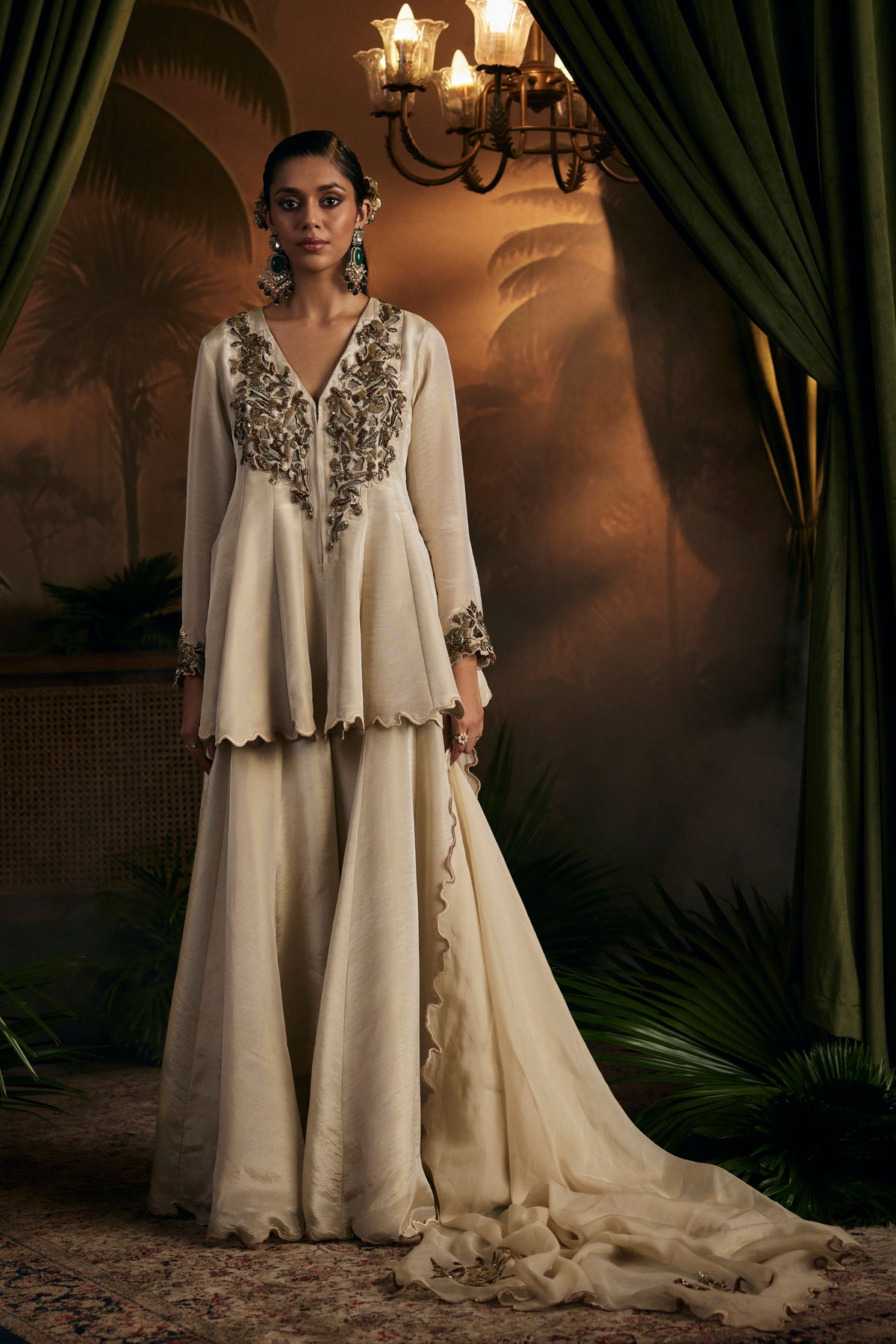 Champagne Gold Sharara Set