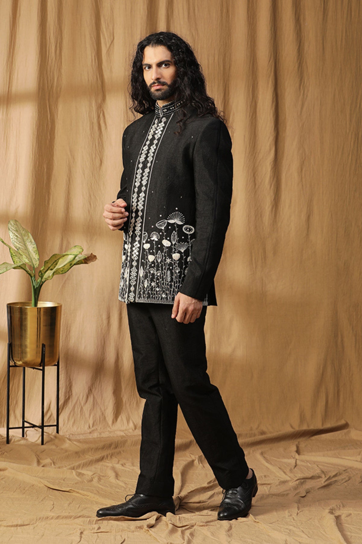 Black Baagh Embroidered Bandhgala