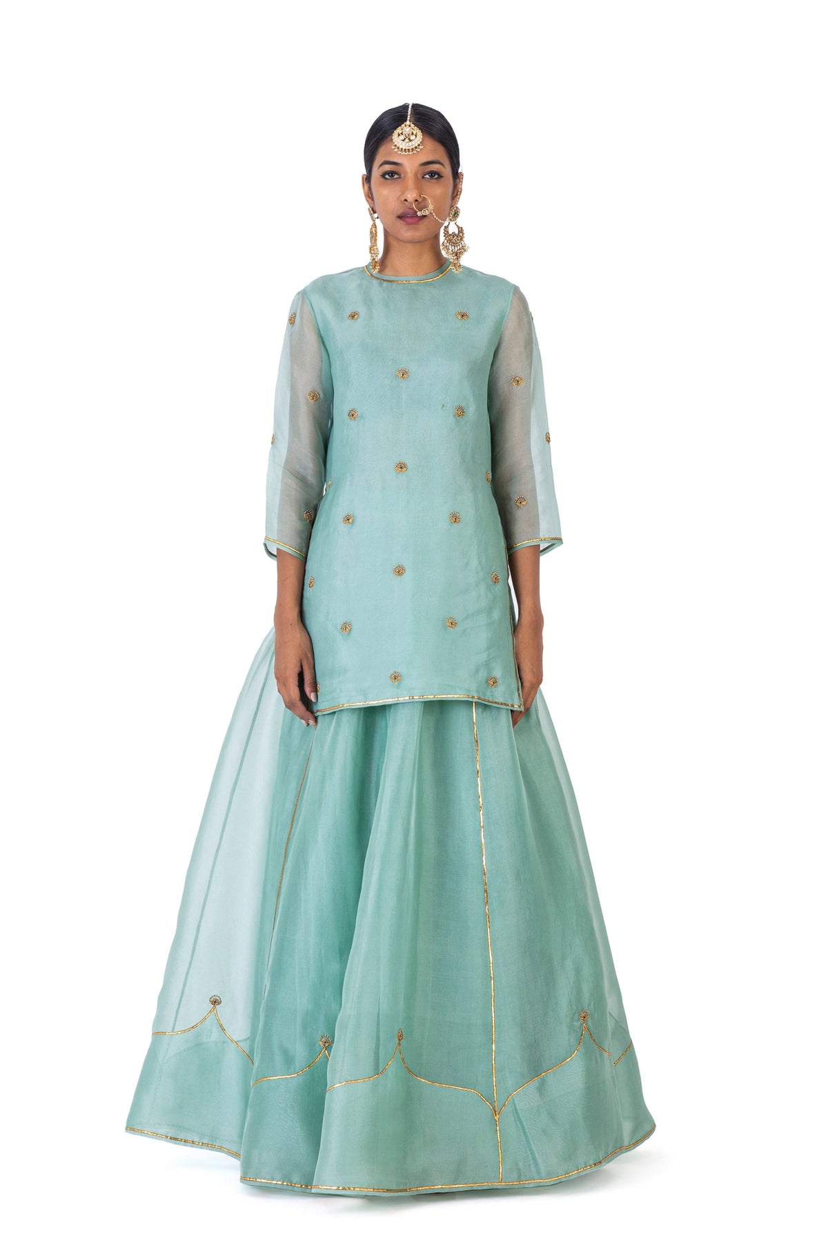 Pavaki Debotri Blue Lehenga Set