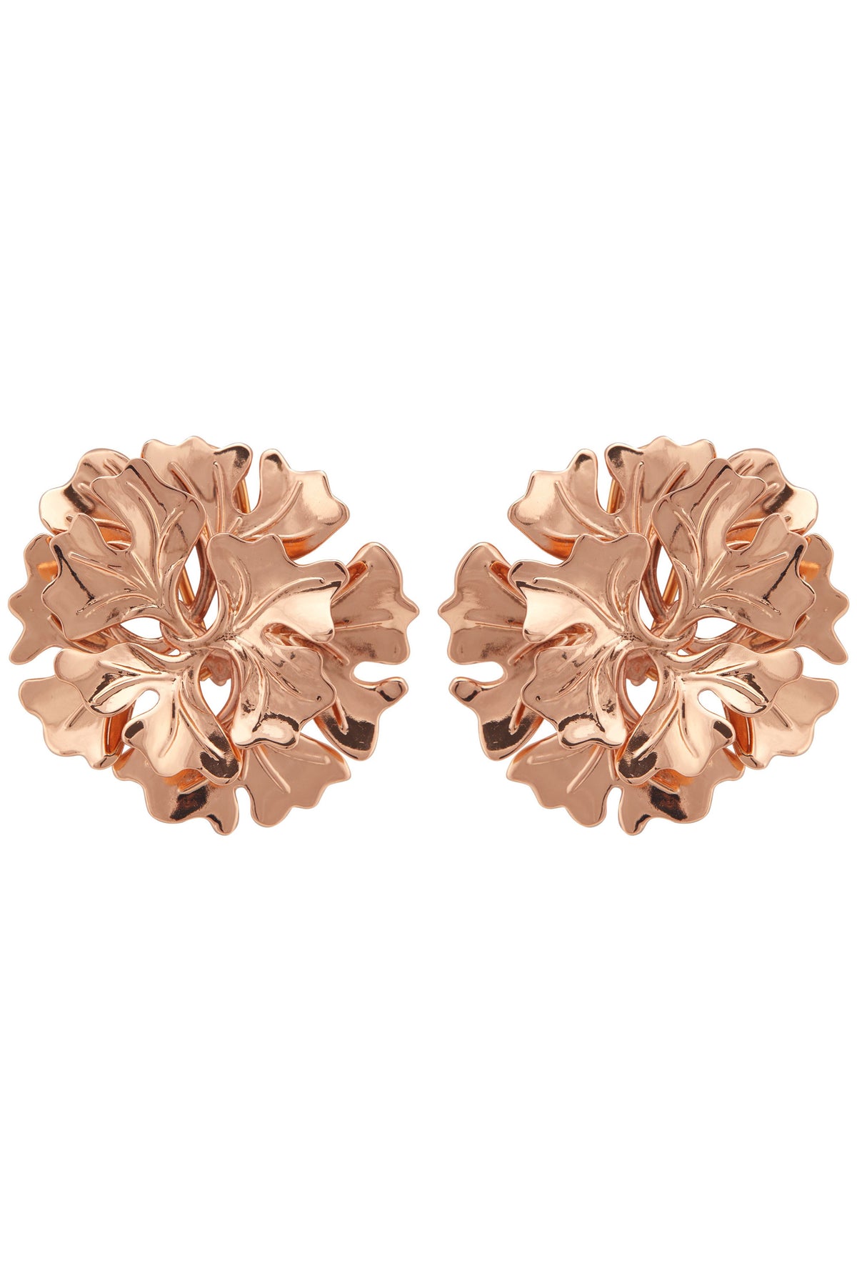 Yellow gold bellis earrings