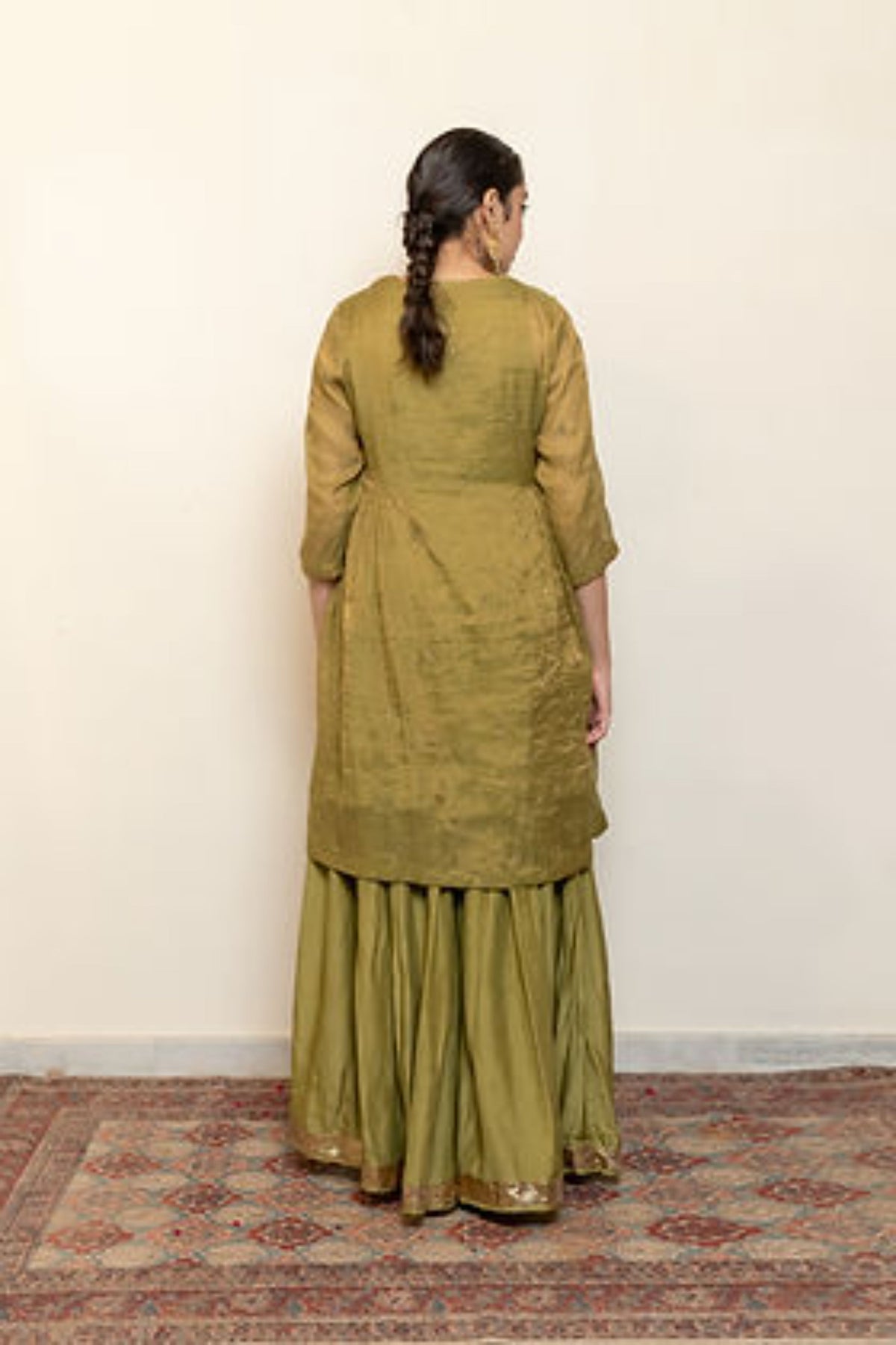 Sage Green Zareen Gharara Set