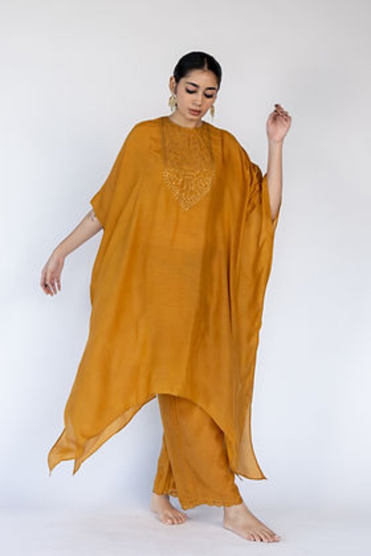 Mustard Lailaa Kaftan Set