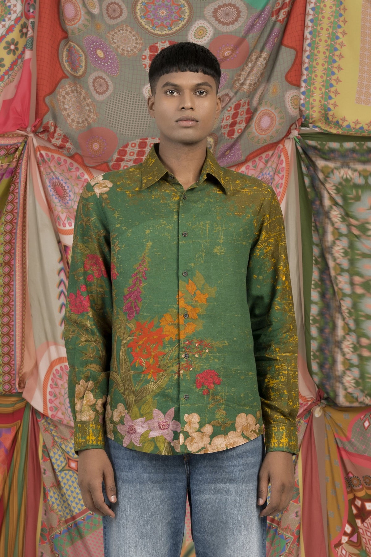 Wayfarer Linen Green Shirt