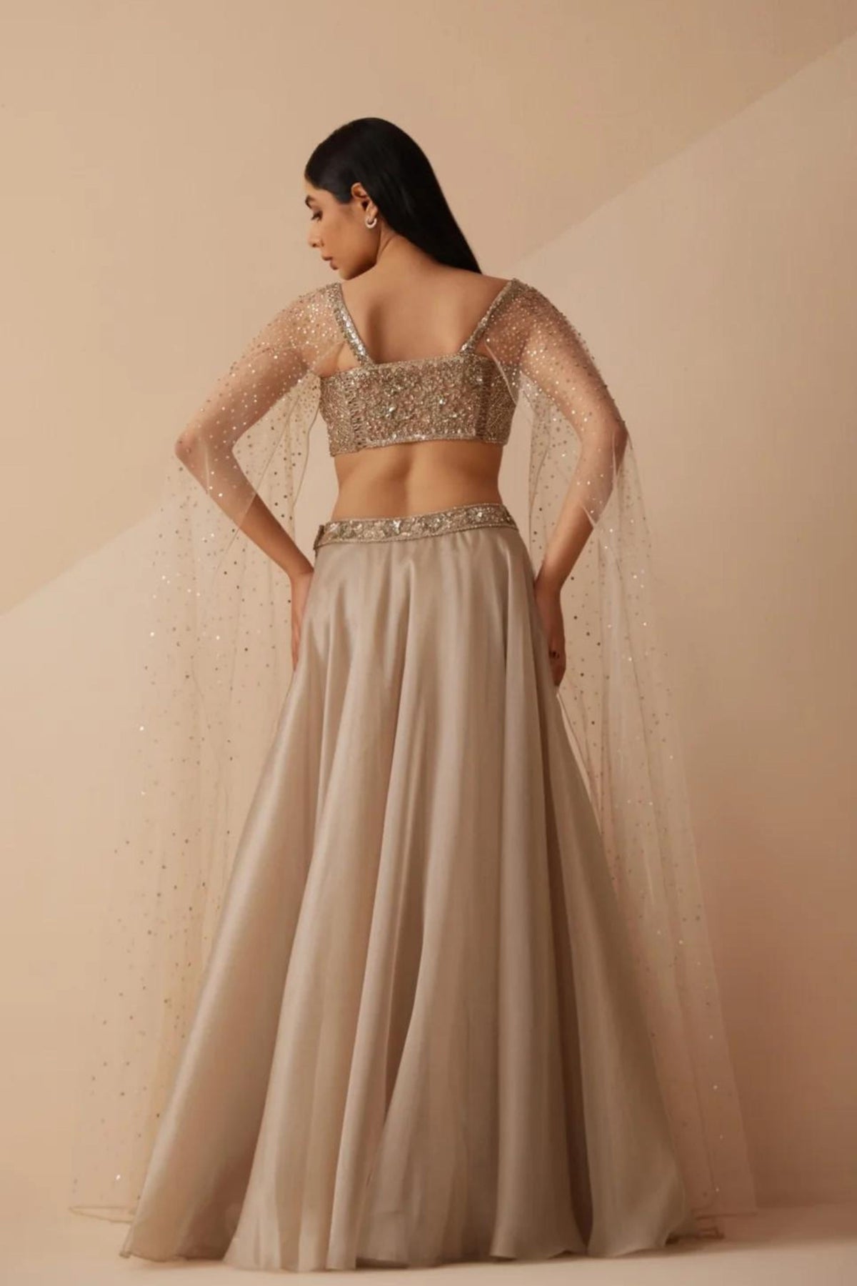 Dahlia Grey Lehenga Set