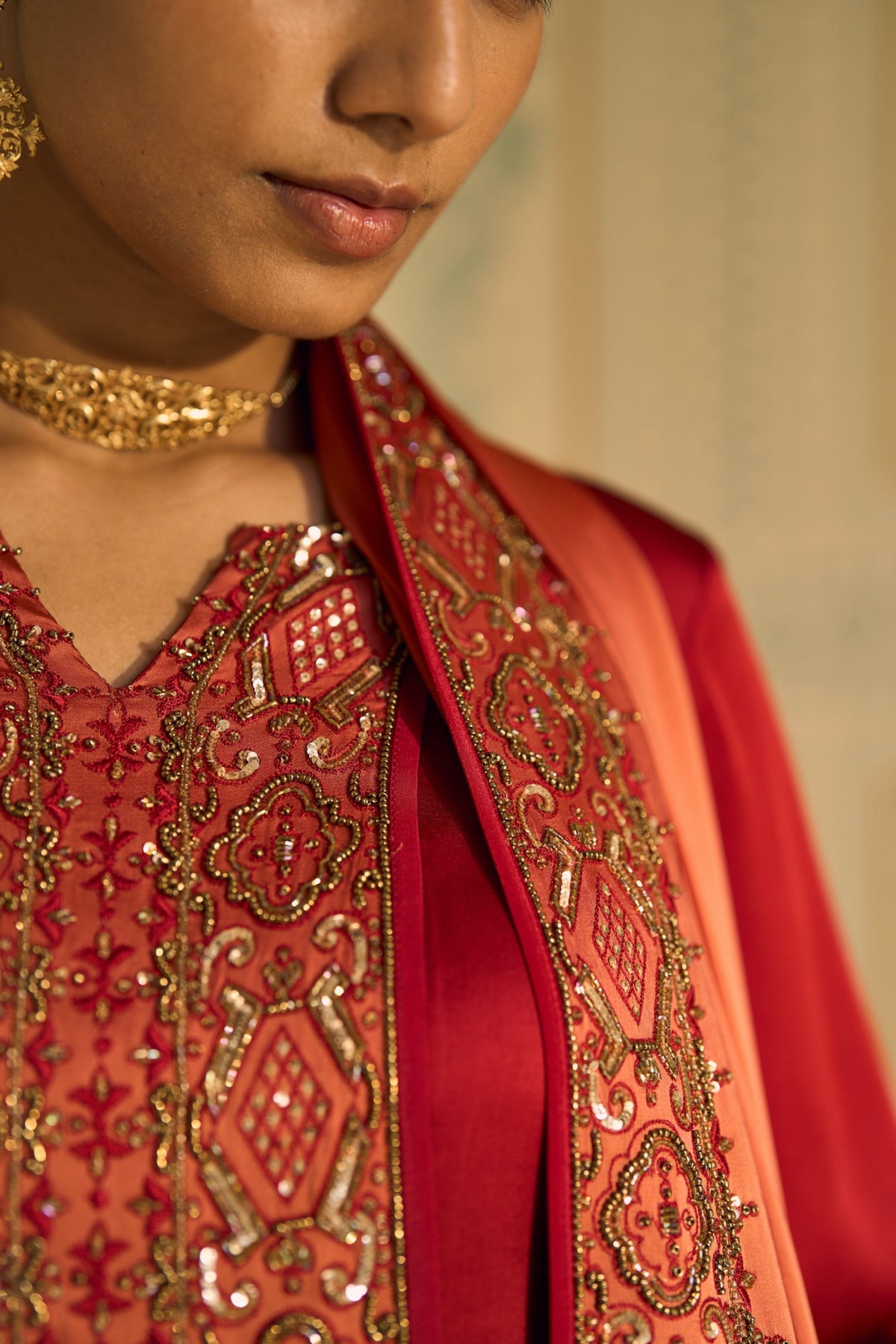 Orange Seerat Dupatta