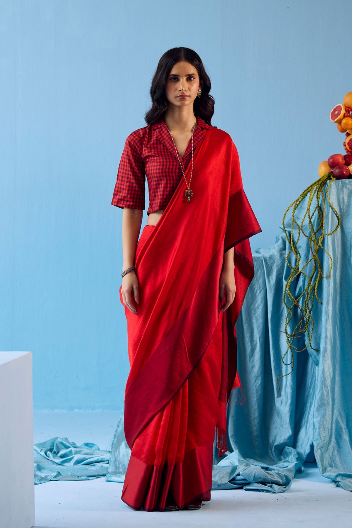 Bold Allure Scarlet Saree