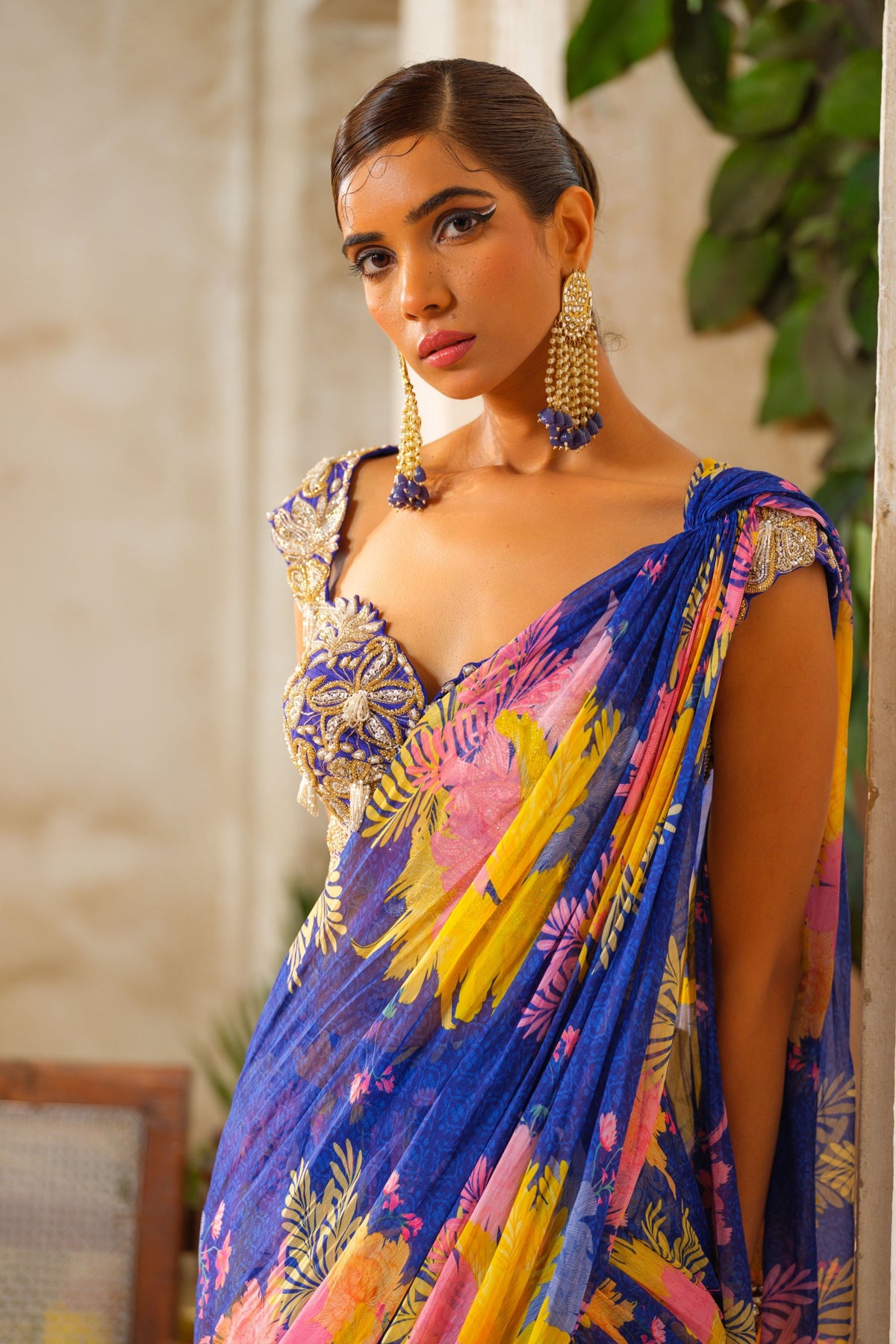 Neela Pre-draped Saree Set