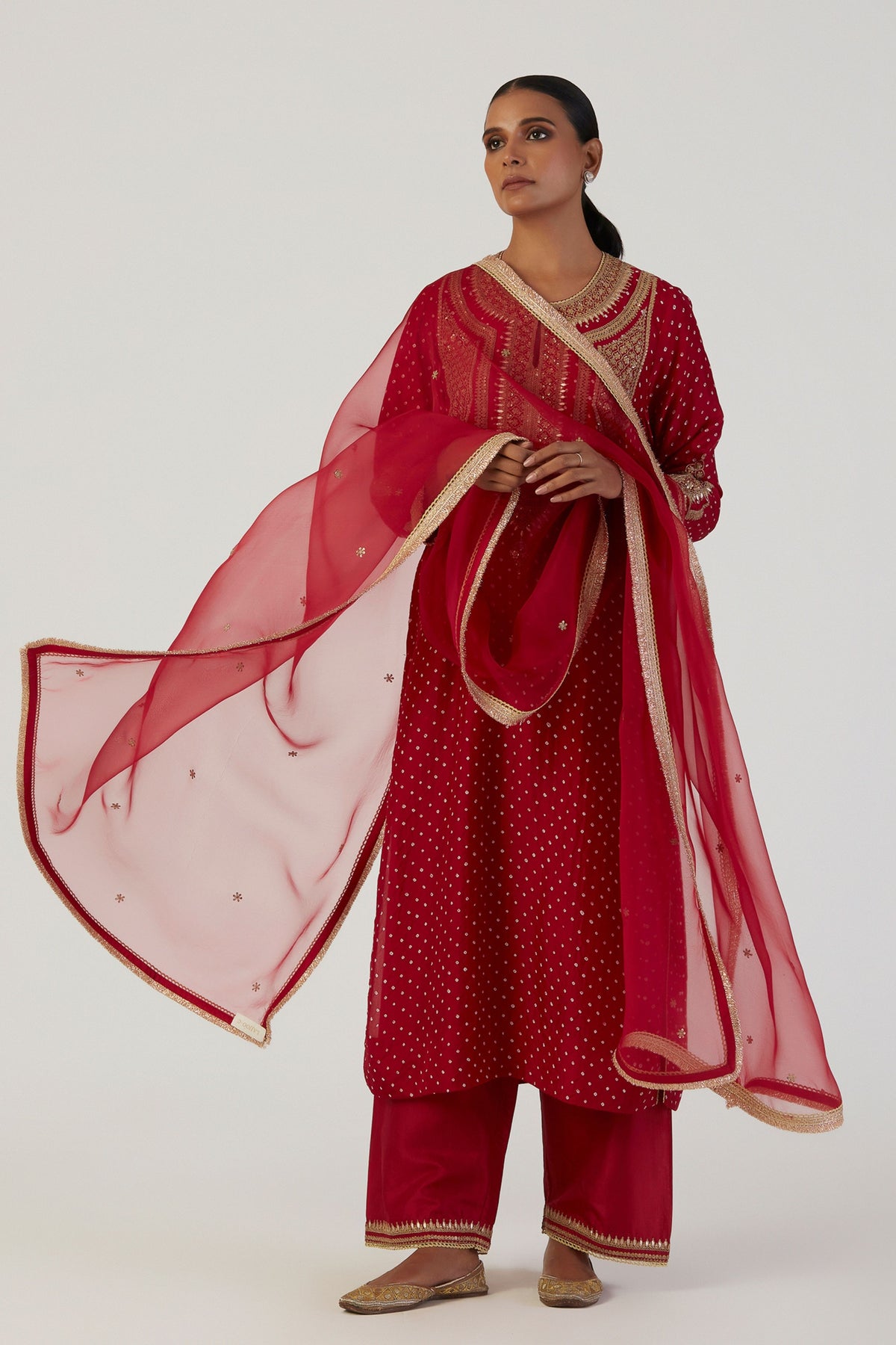 Zini Red Dupatta