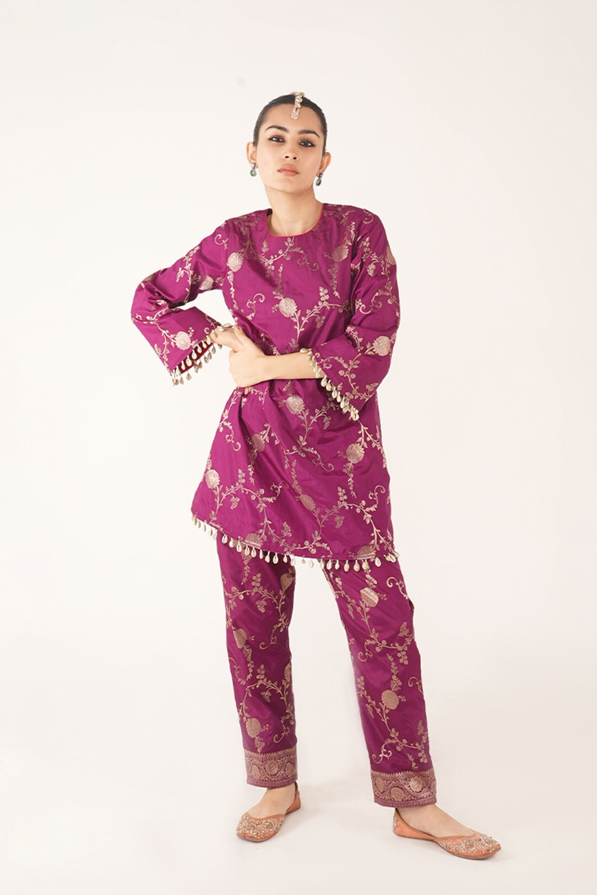 Rekha Purple Kurta Set