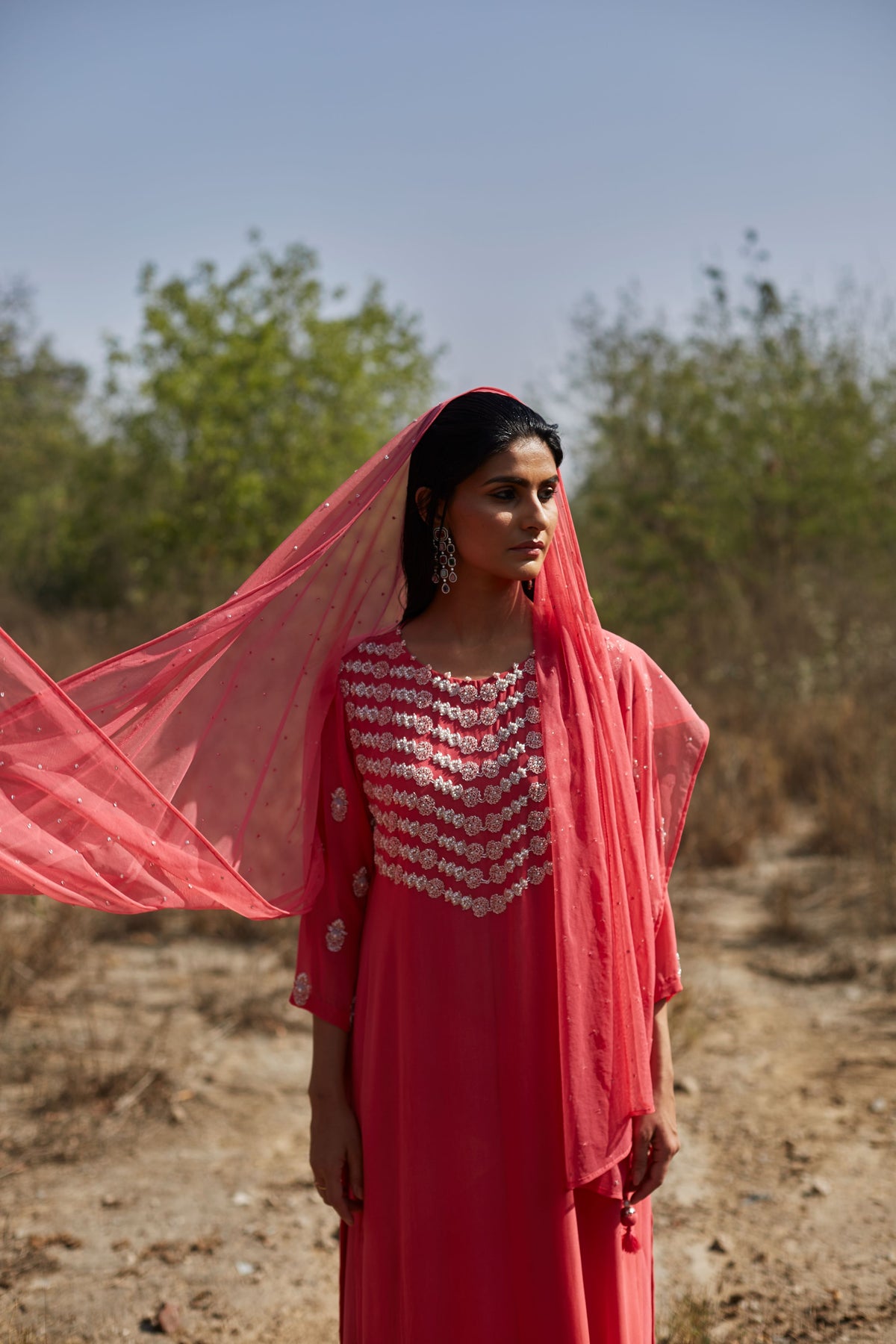 Ruby pink straight kurta and pallazo set