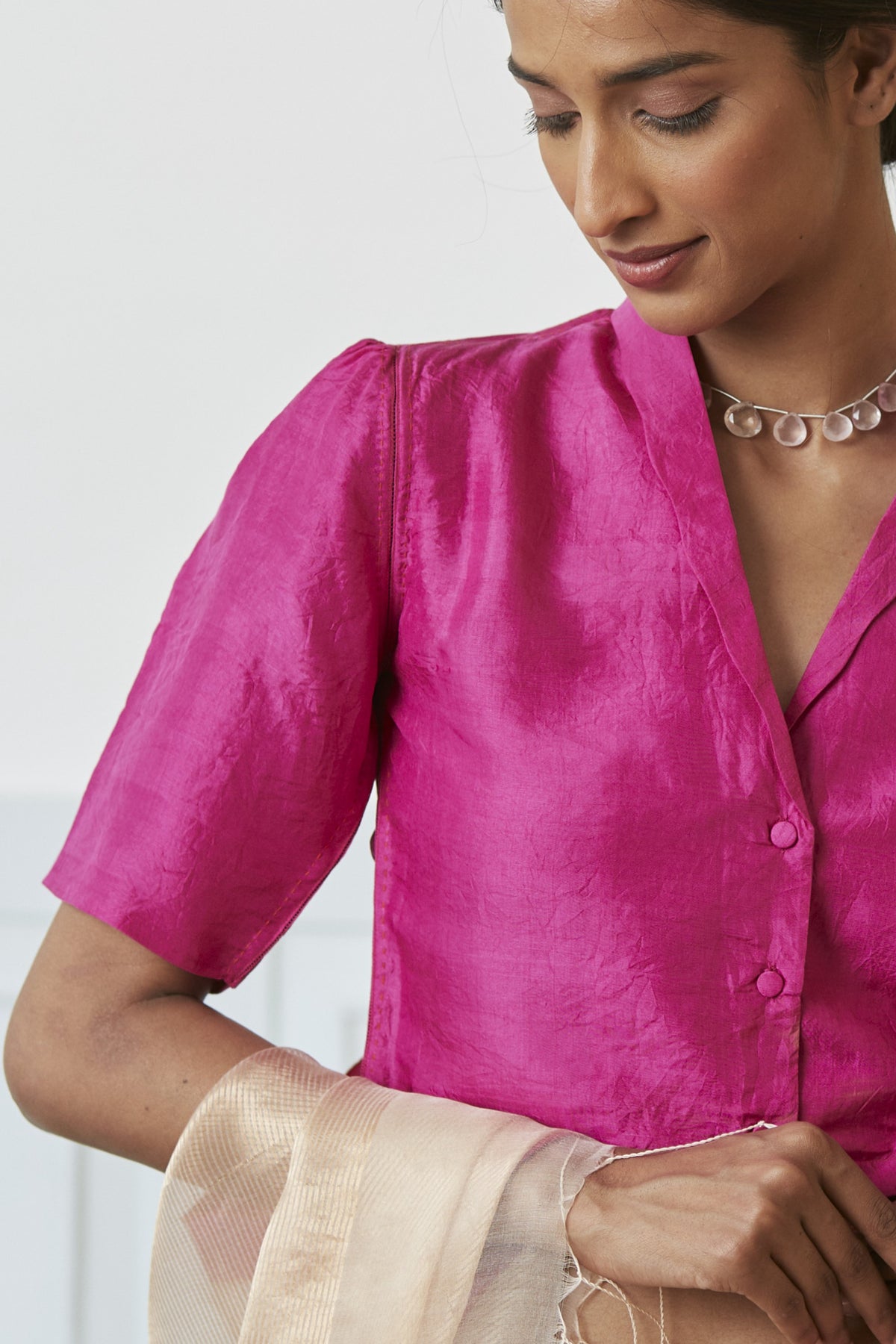 Panache Pink Mulberry Silk Blouse