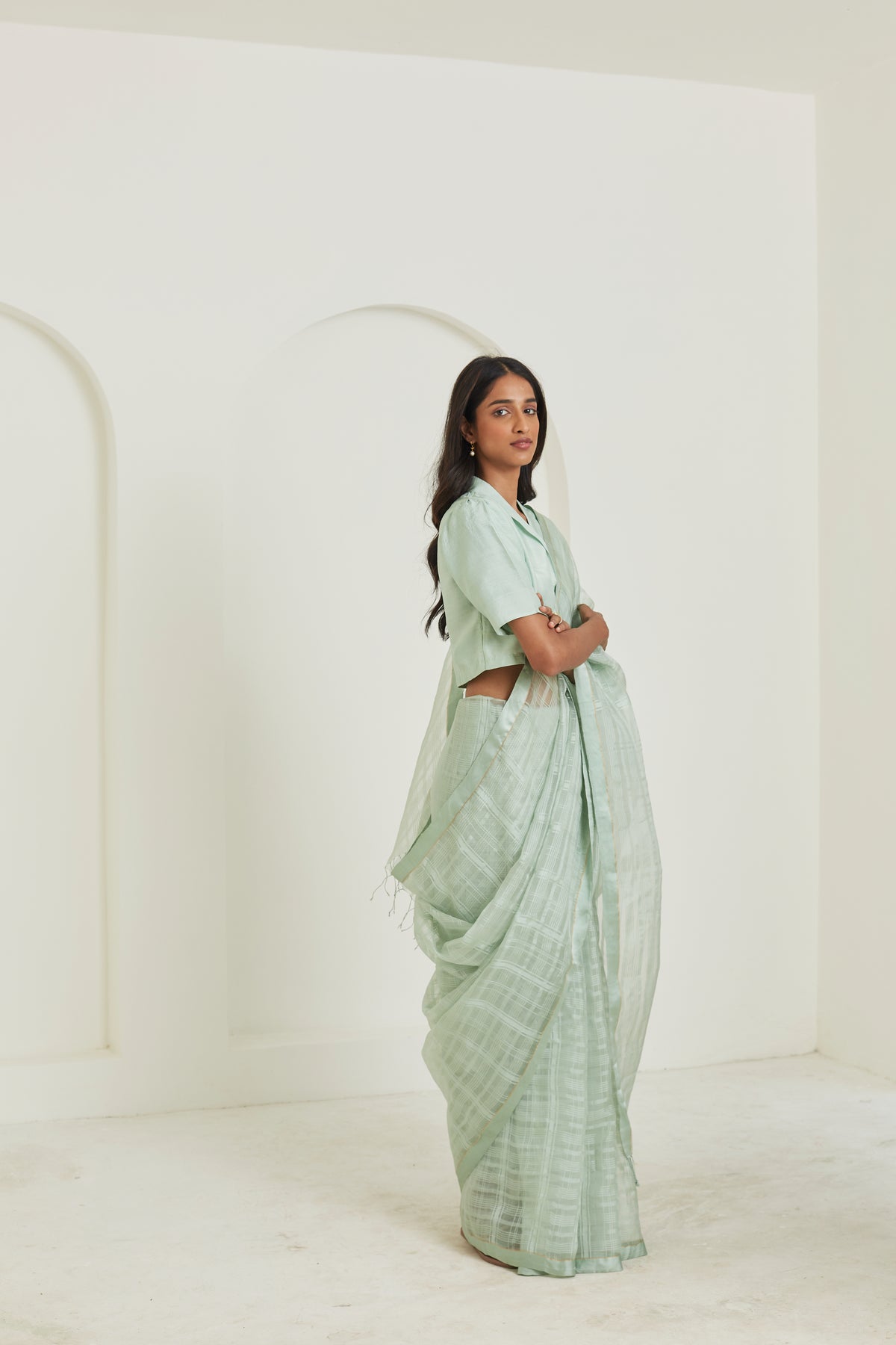 Serenity Mulberry Organza Silk Saree