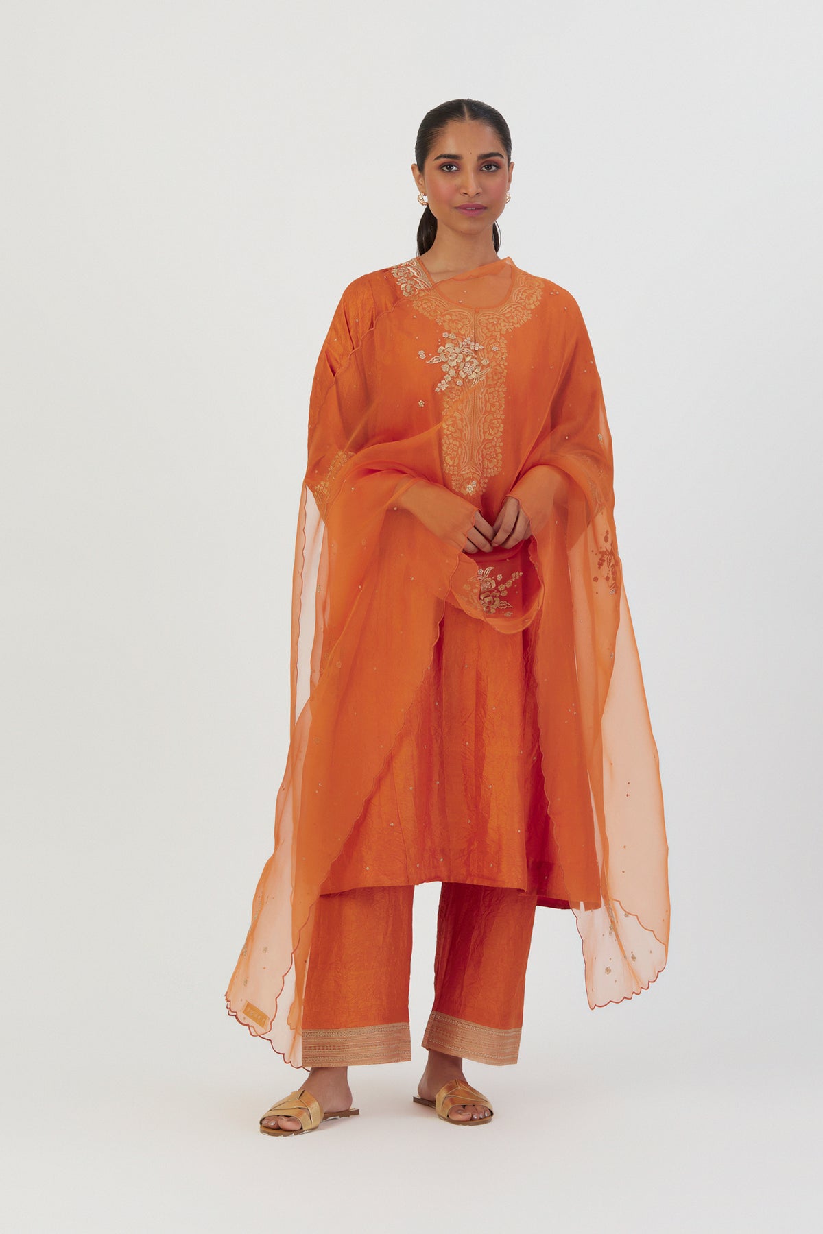 Orange Zira Dupatta