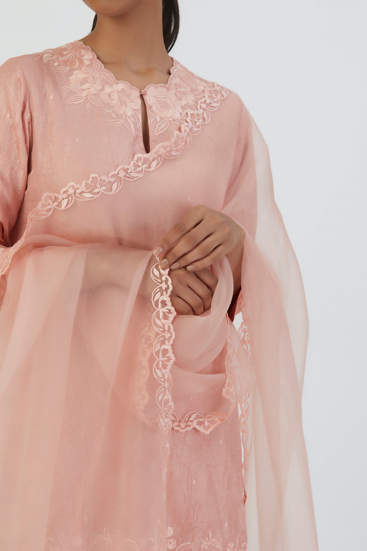 Salmon Pink Noori Dupatta