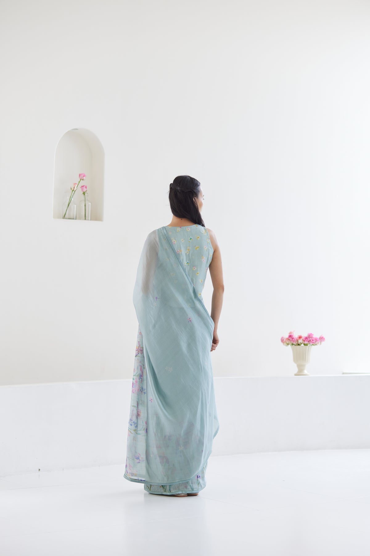 Cherished Times Seafoam Saree