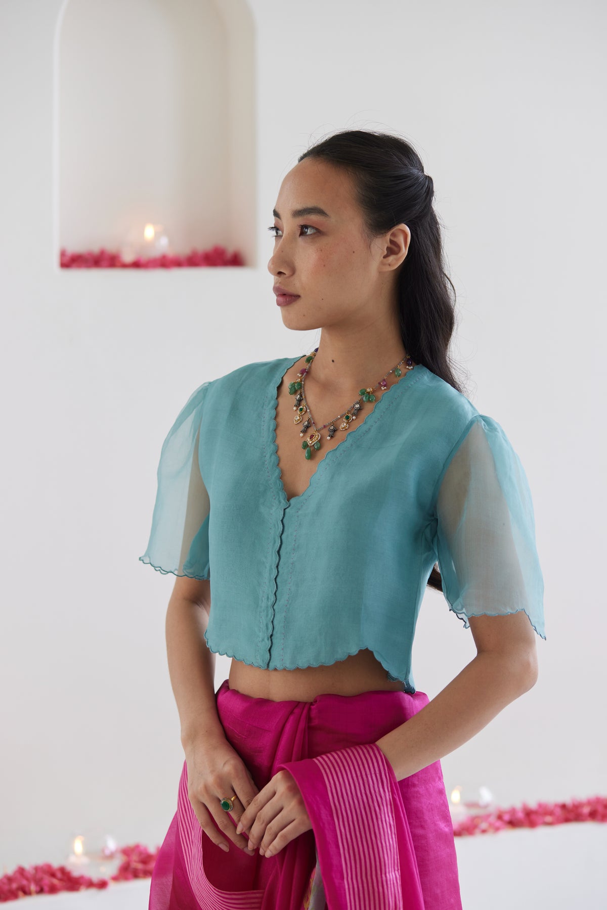 Fleeting Moments Blue Blouse