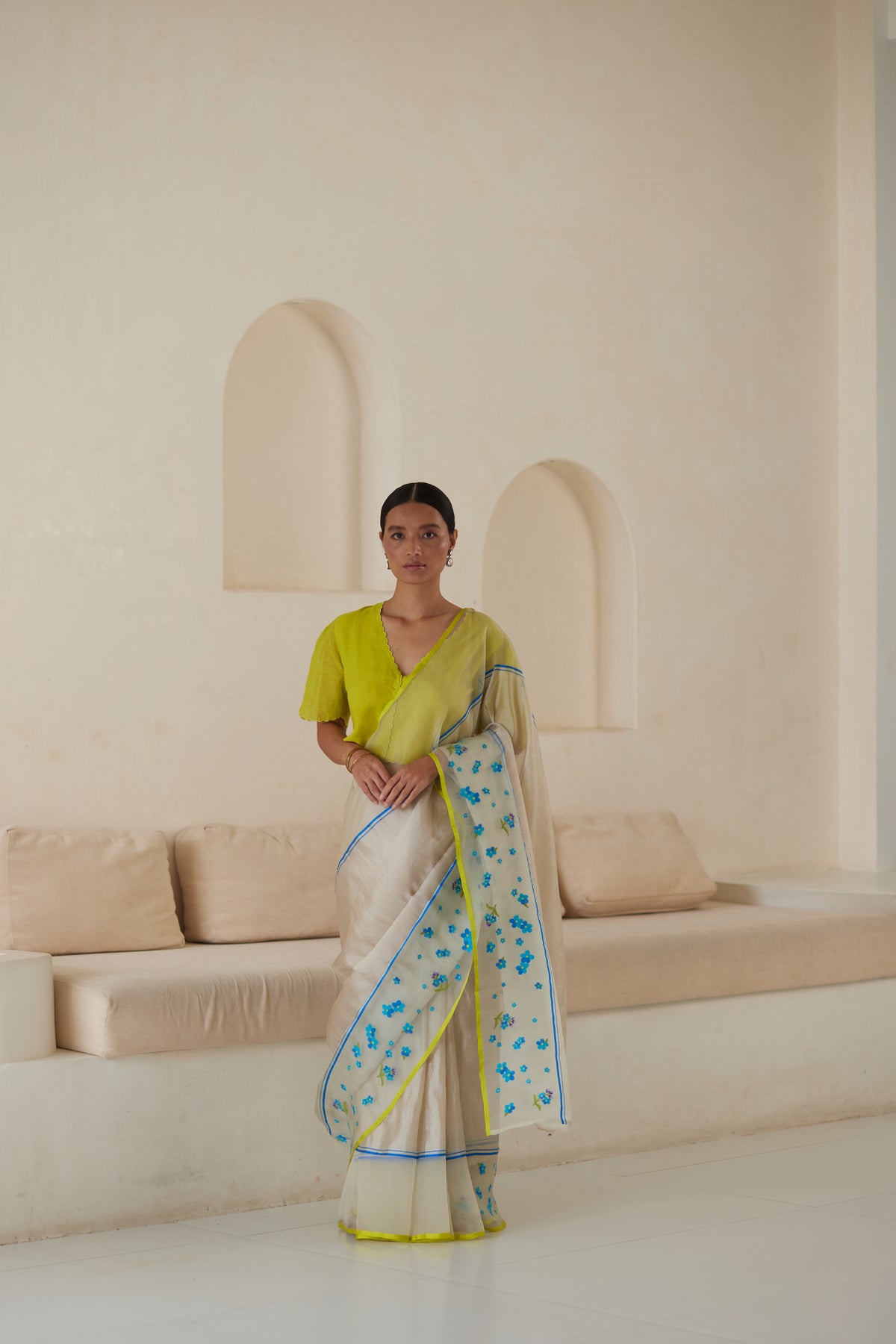 Lasting Vignettes Jamdani Saree