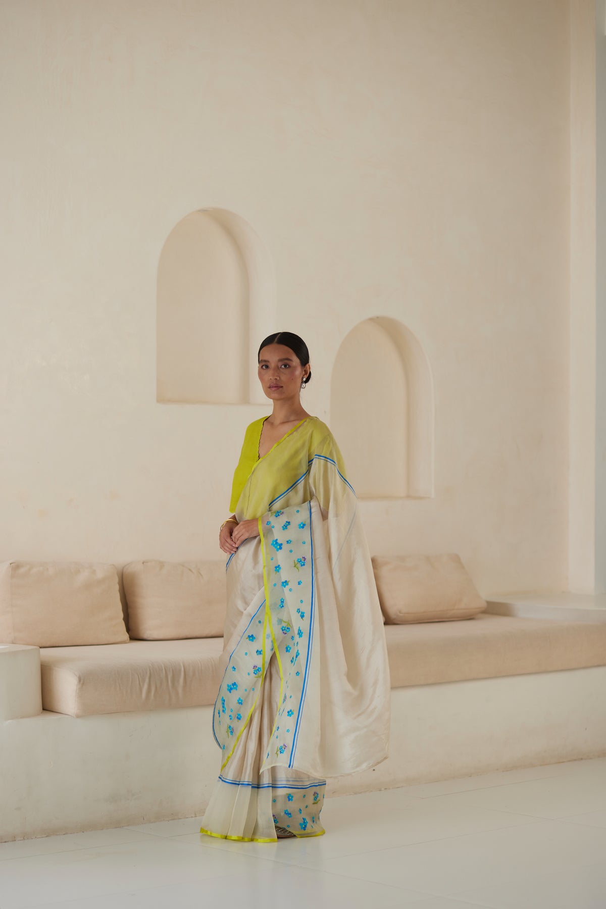 Lasting Vignettes Jamdani Saree