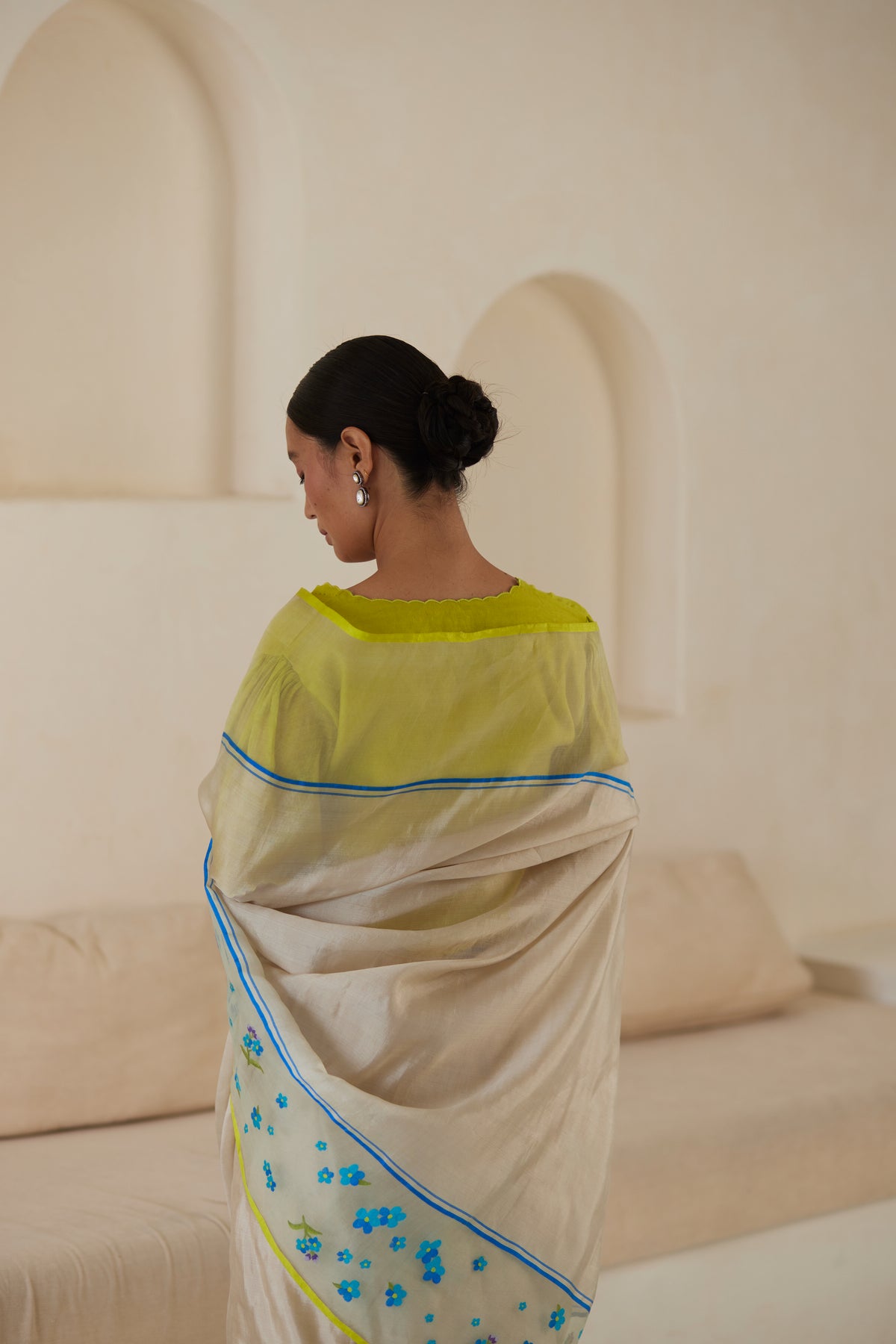 Lasting Vignettes Jamdani Saree