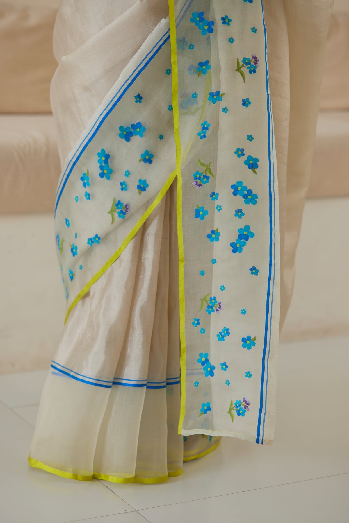 Lasting Vignettes Jamdani Saree